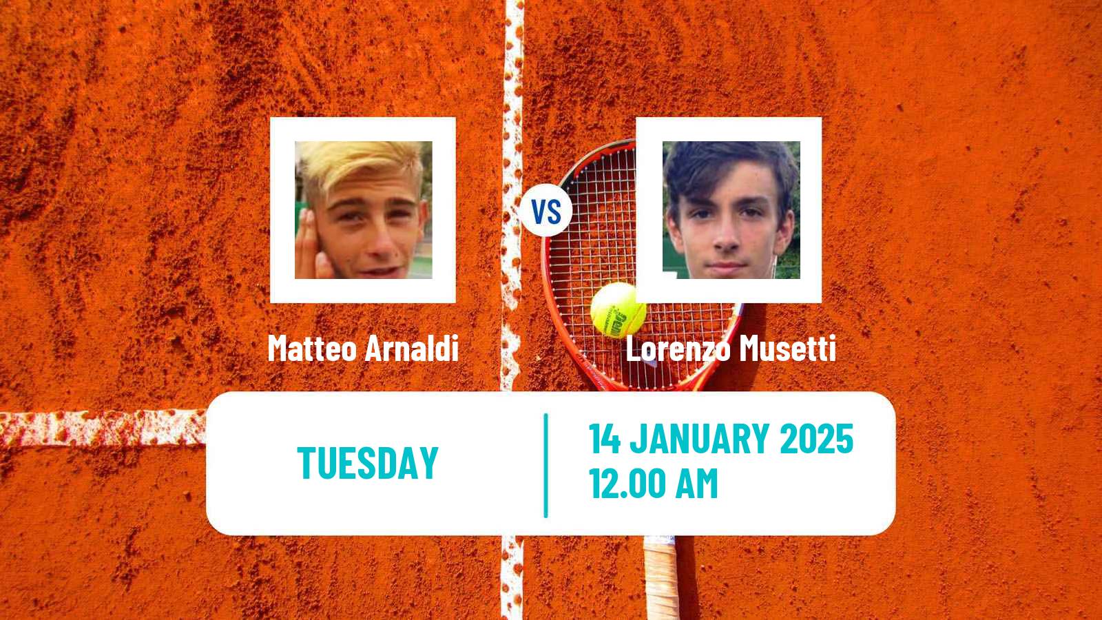 Tennis ATP Australian Open Matteo Arnaldi - Lorenzo Musetti