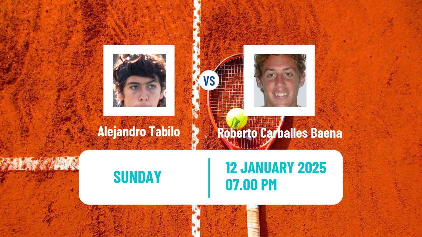 Tennis ATP Australian Open Alejandro Tabilo - Roberto Carballes Baena