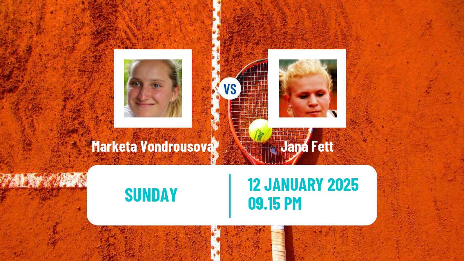 Tennis WTA Australian Open Marketa Vondrousova - Jana Fett
