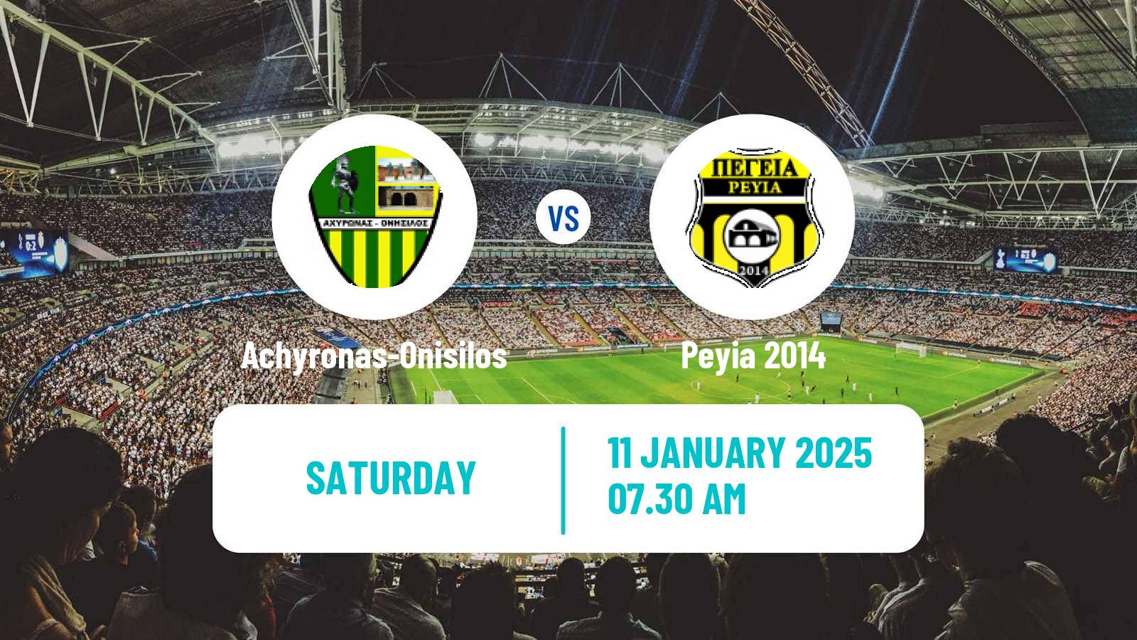 Soccer Cypriot Division 2 Achyronas-Onisilos - Peyia 2014