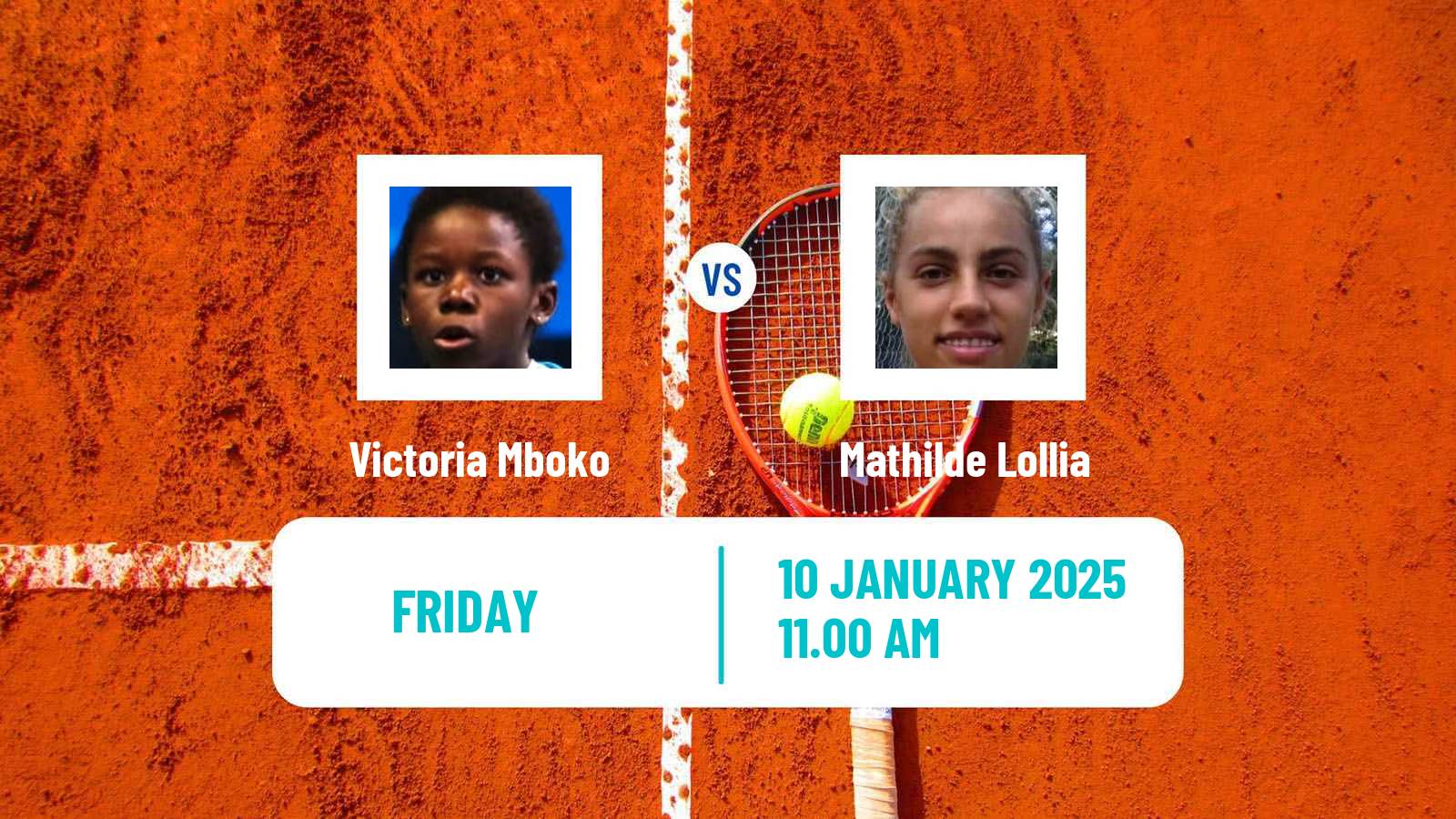 Tennis ITF W35 Le Lamentin Women Victoria Mboko - Mathilde Lollia