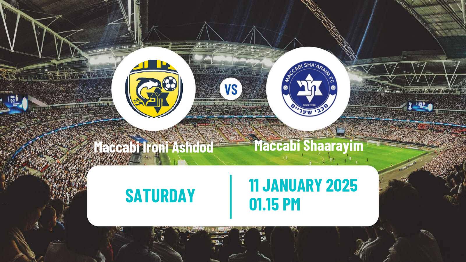 Soccer Israeli Liga Alef South Maccabi Ironi Ashdod - Maccabi Shaarayim