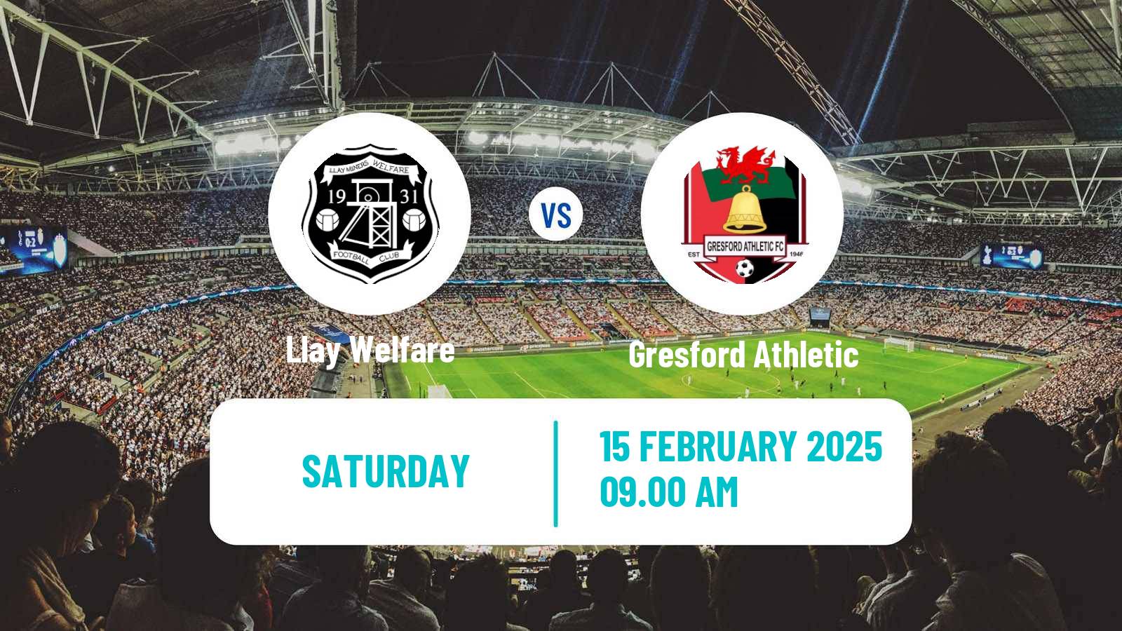 Soccer Welsh Cymru North Llay Welfare - Gresford Athletic
