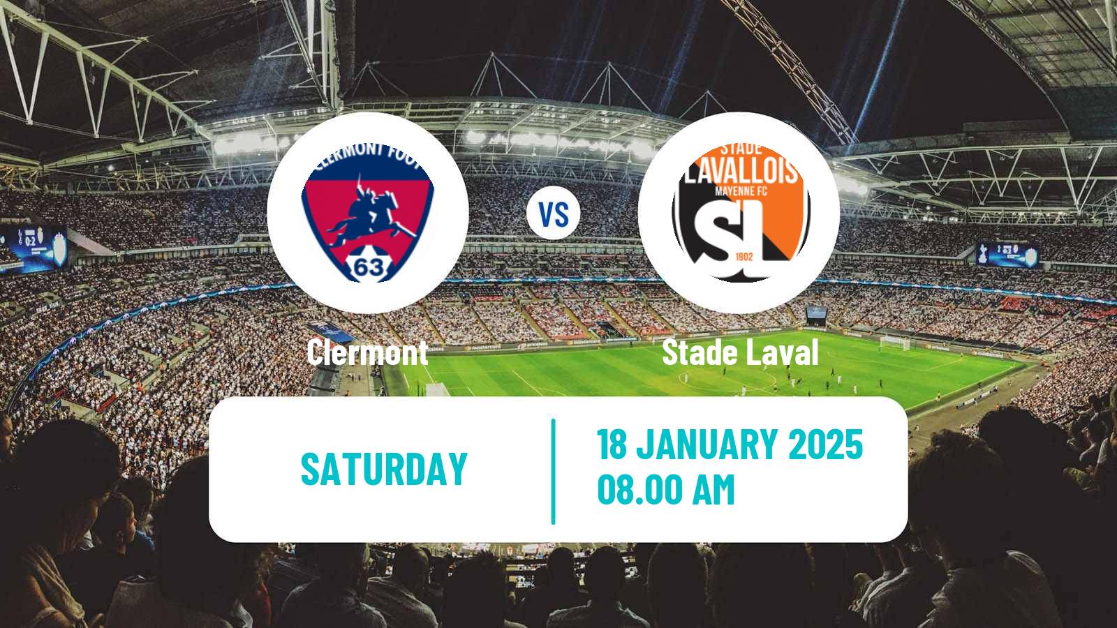 Football French Ligue 2 Clermont - Laval