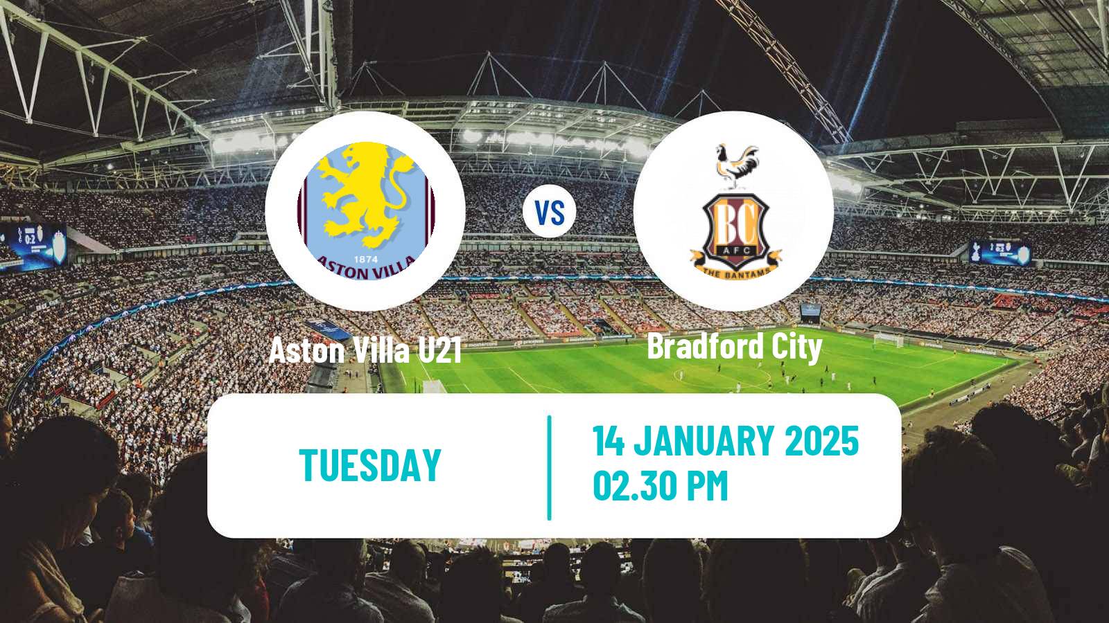 Soccer English EFL Trophy Aston Villa U21 - Bradford City
