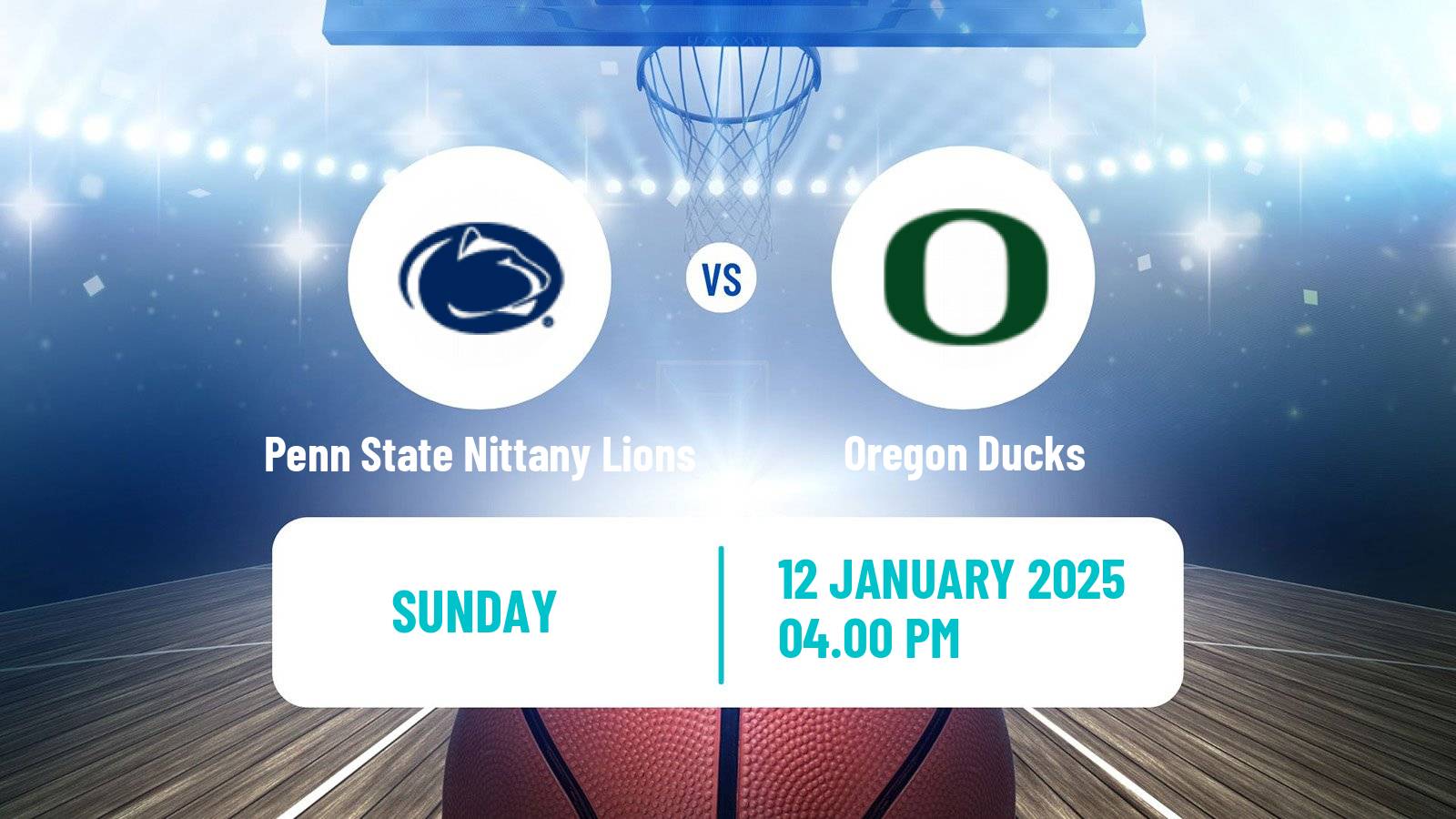 Basketball NCAA College Basketball Penn State Nittany Lions - Oregon Ducks