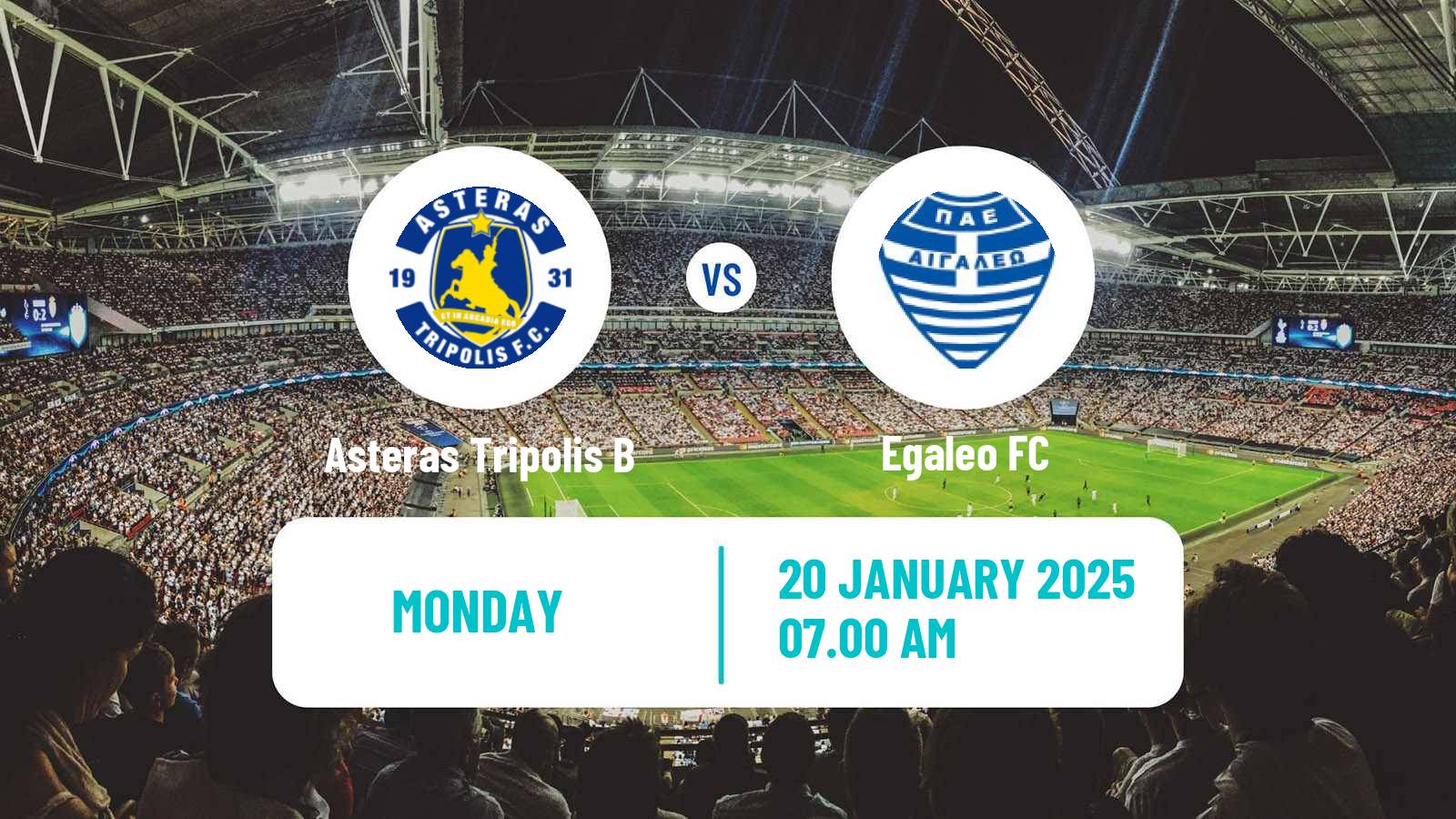 Football Greek Super League 2 Asteras Tripolis B - Egaleo