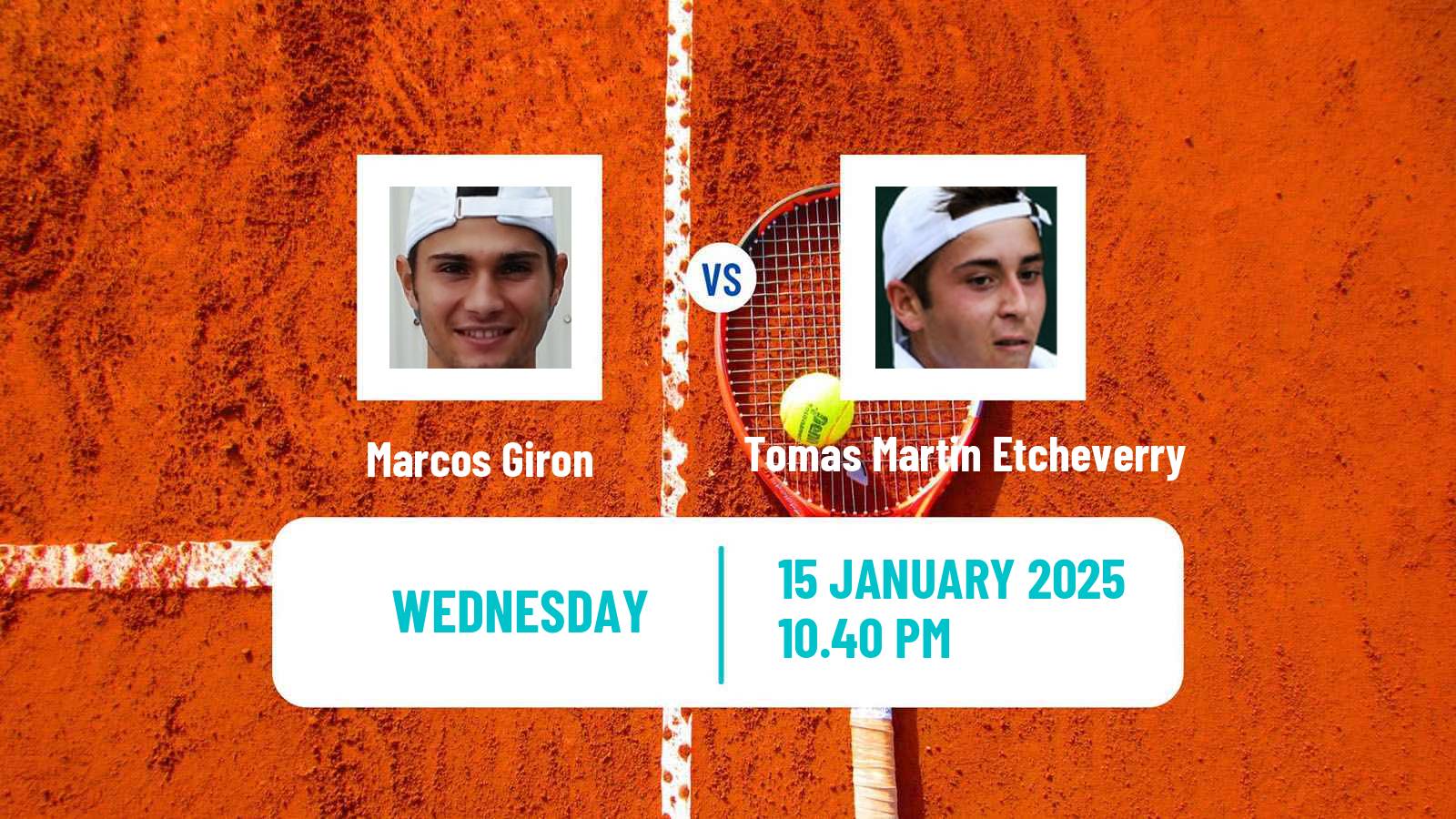 Tennis ATP Australian Open Marcos Giron - Tomas Martin Etcheverry