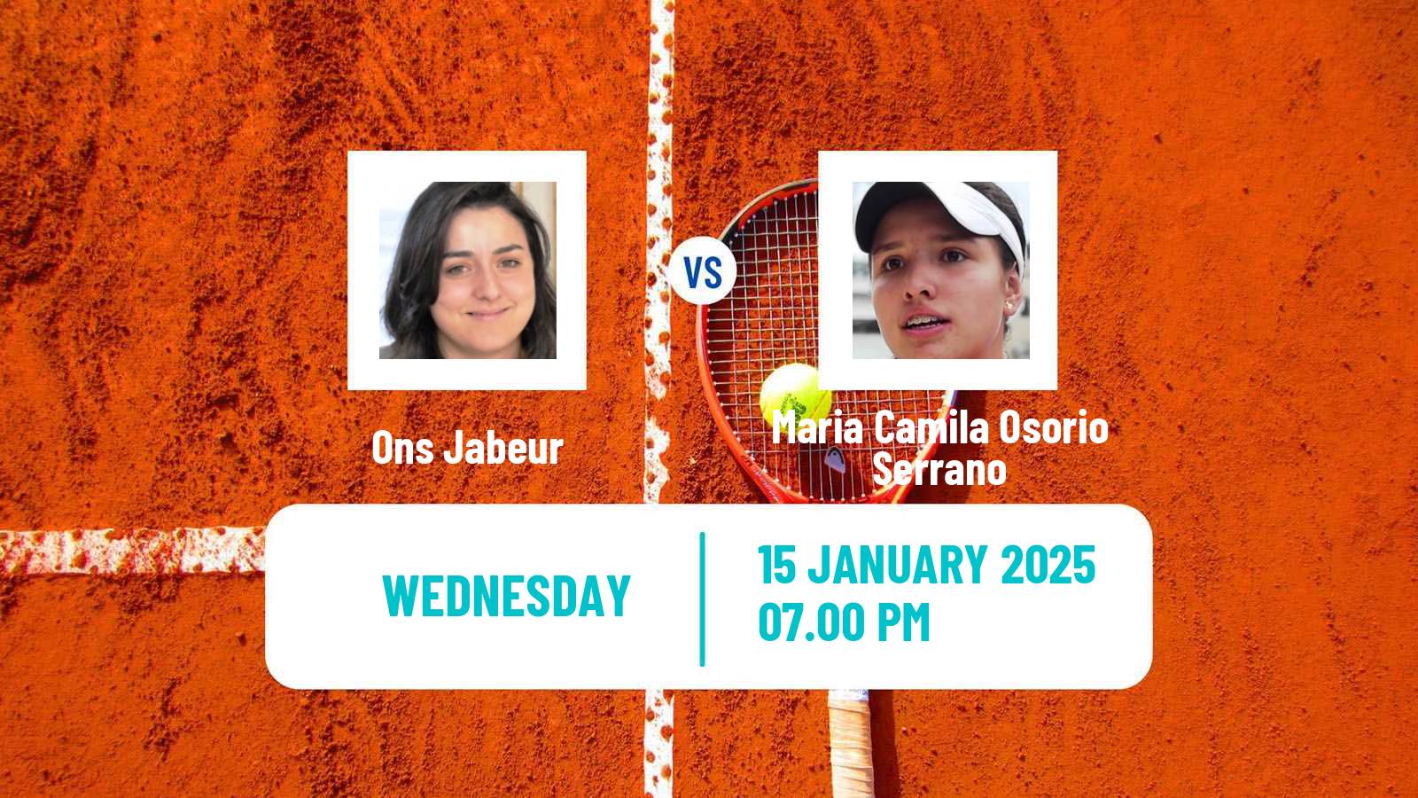 Tennis WTA Australian Open Ons Jabeur - Maria Camila Osorio Serrano