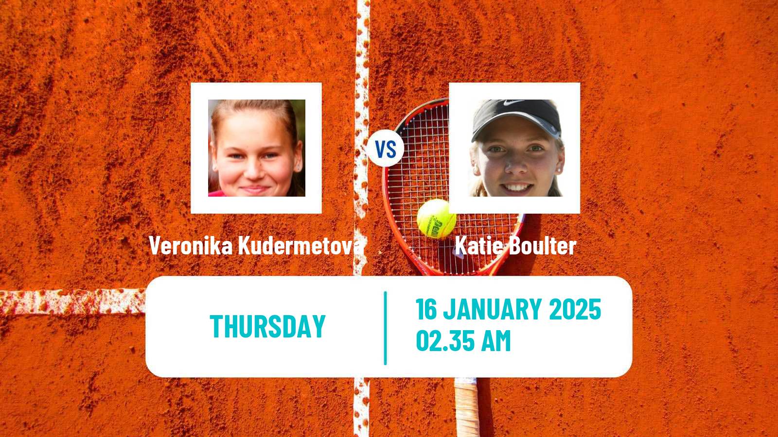 Tennis WTA Australian Open Veronika Kudermetova - Katie Boulter