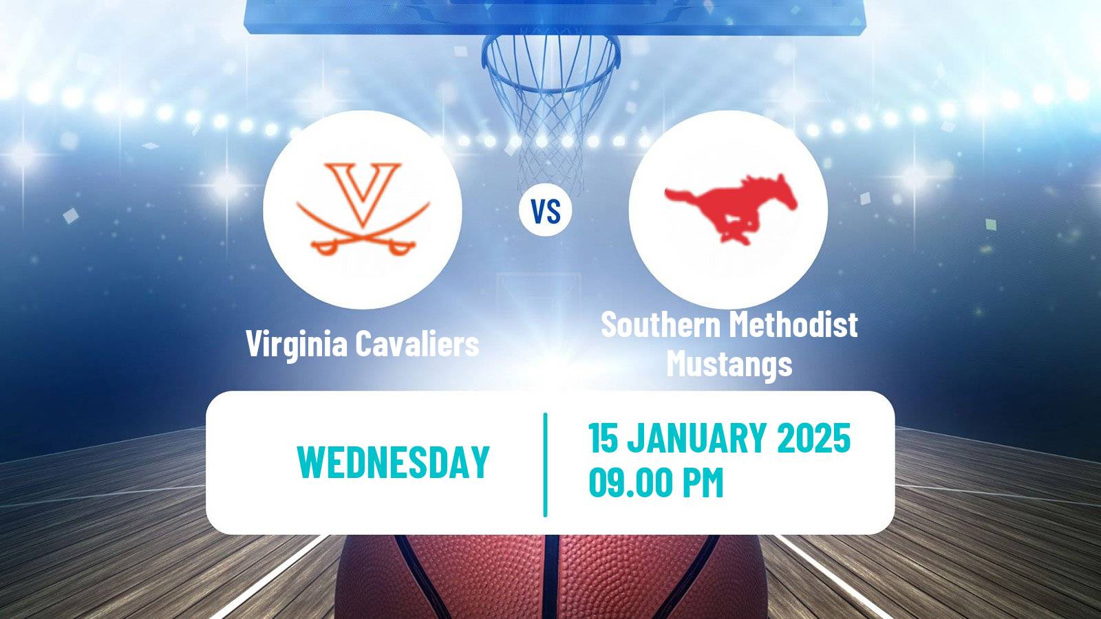 Basketball NCAA College Basketball Virginia Cavaliers - Southern Methodist Mustangs