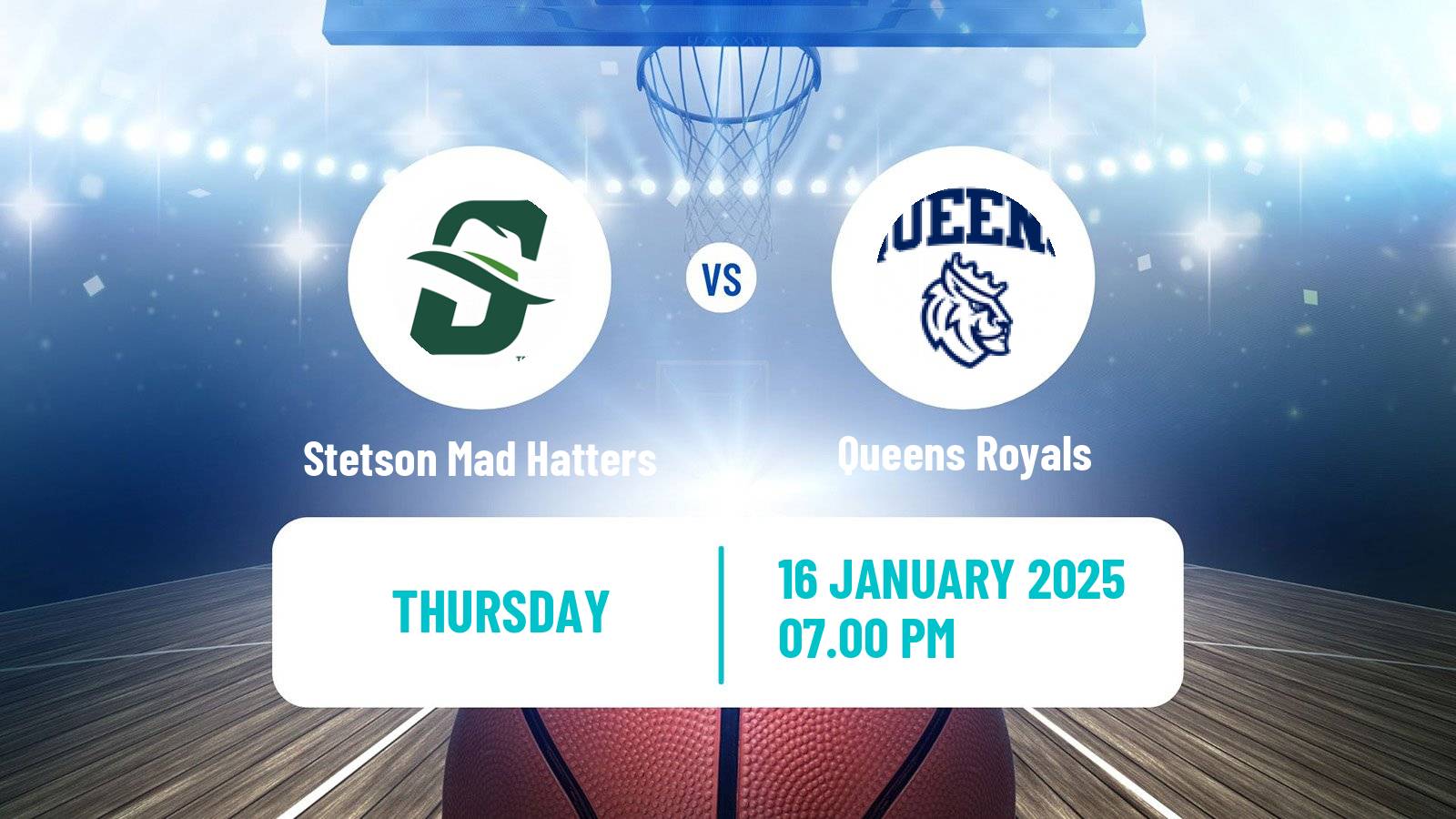 Basketball NCAA College Basketball Stetson Mad Hatters - Queens Royals