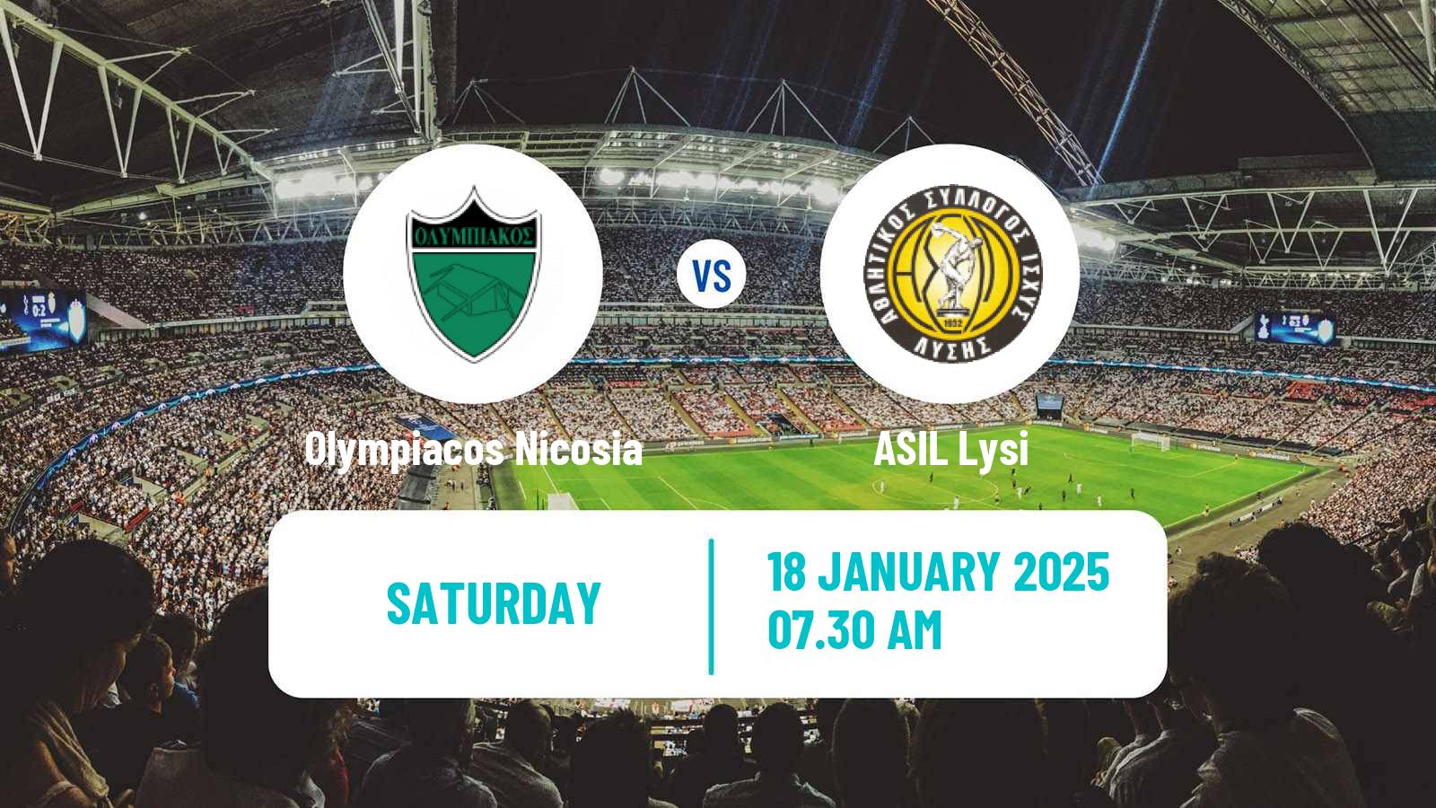 Soccer Cypriot Division 2 Olympiacos Nicosia - ASIL Lysi