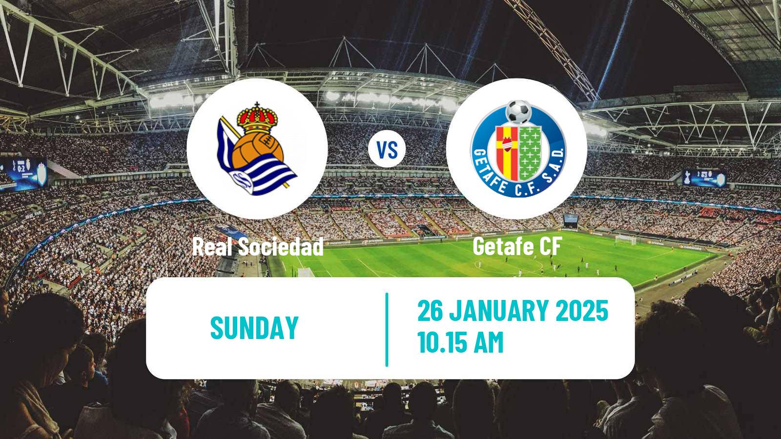 Soccer Spanish LaLiga Real Sociedad - Getafe