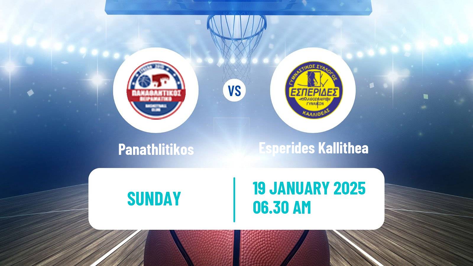 Basketball Greek Basket League A1 Women Panathlitikos - Esperides Kallithea