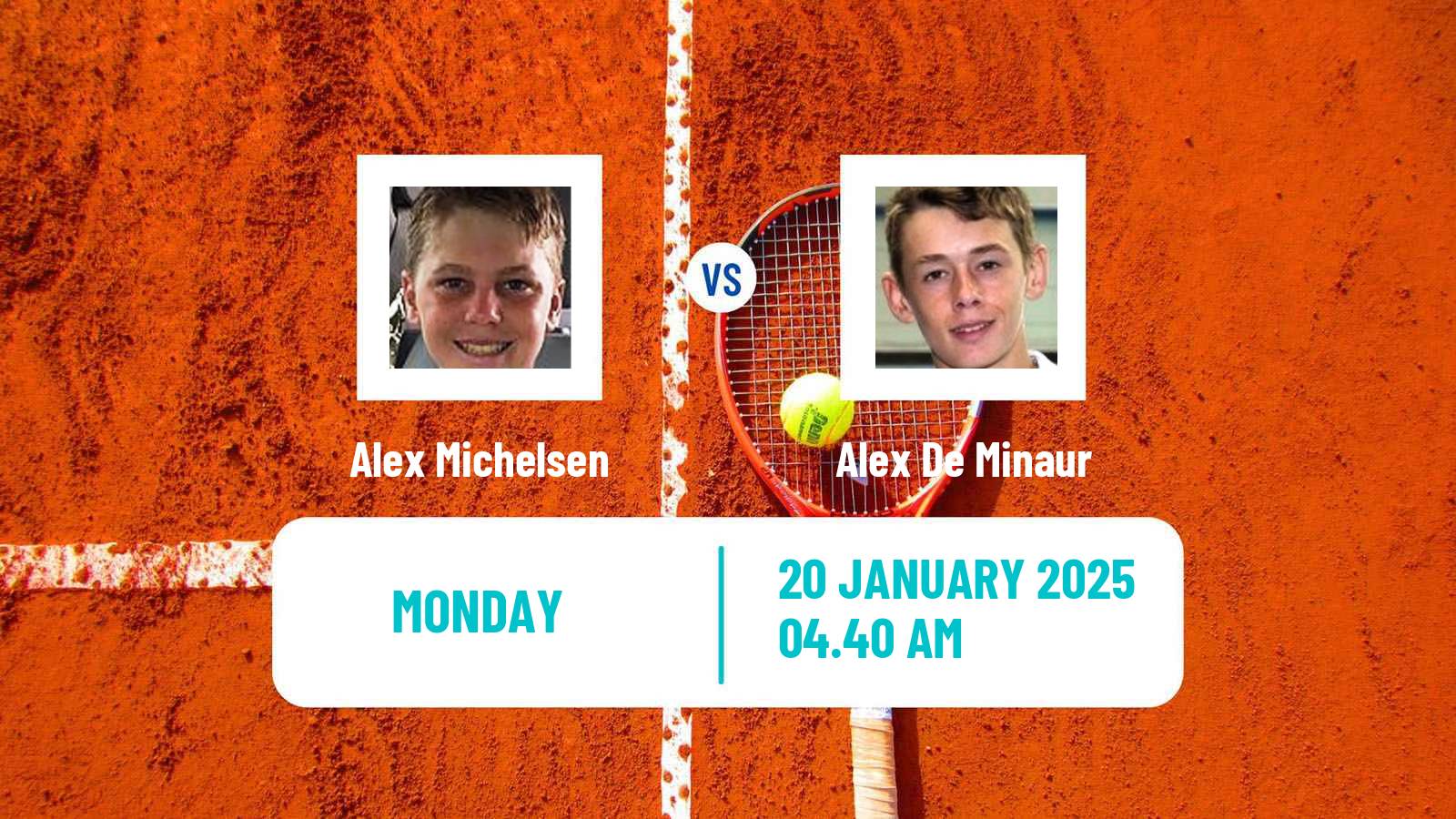 Tennis ATP Australian Open Alex Michelsen - Alex De Minaur