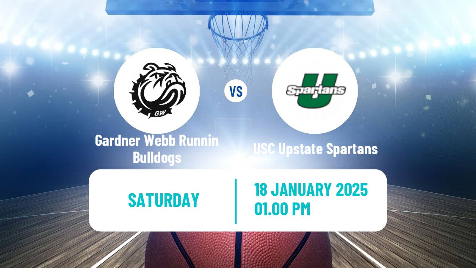 Basketball NCAA College Basketball Women Gardner Webb Runnin Bulldogs - USC Upstate Spartans