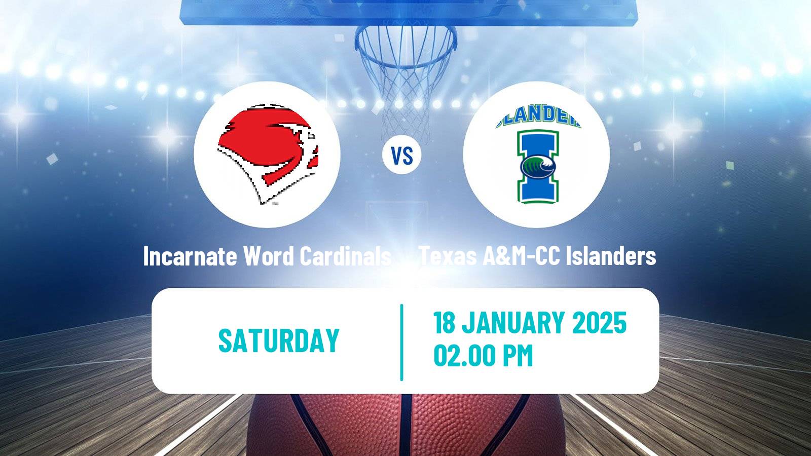 Basketball NCAA College Basketball Women Incarnate Word Cardinals - Texas A&M-CC Islanders