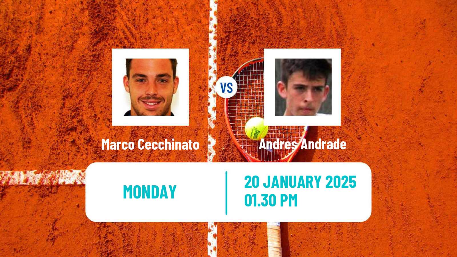 Tennis Punta Del Este Challenger Men Marco Cecchinato - Andres Andrade