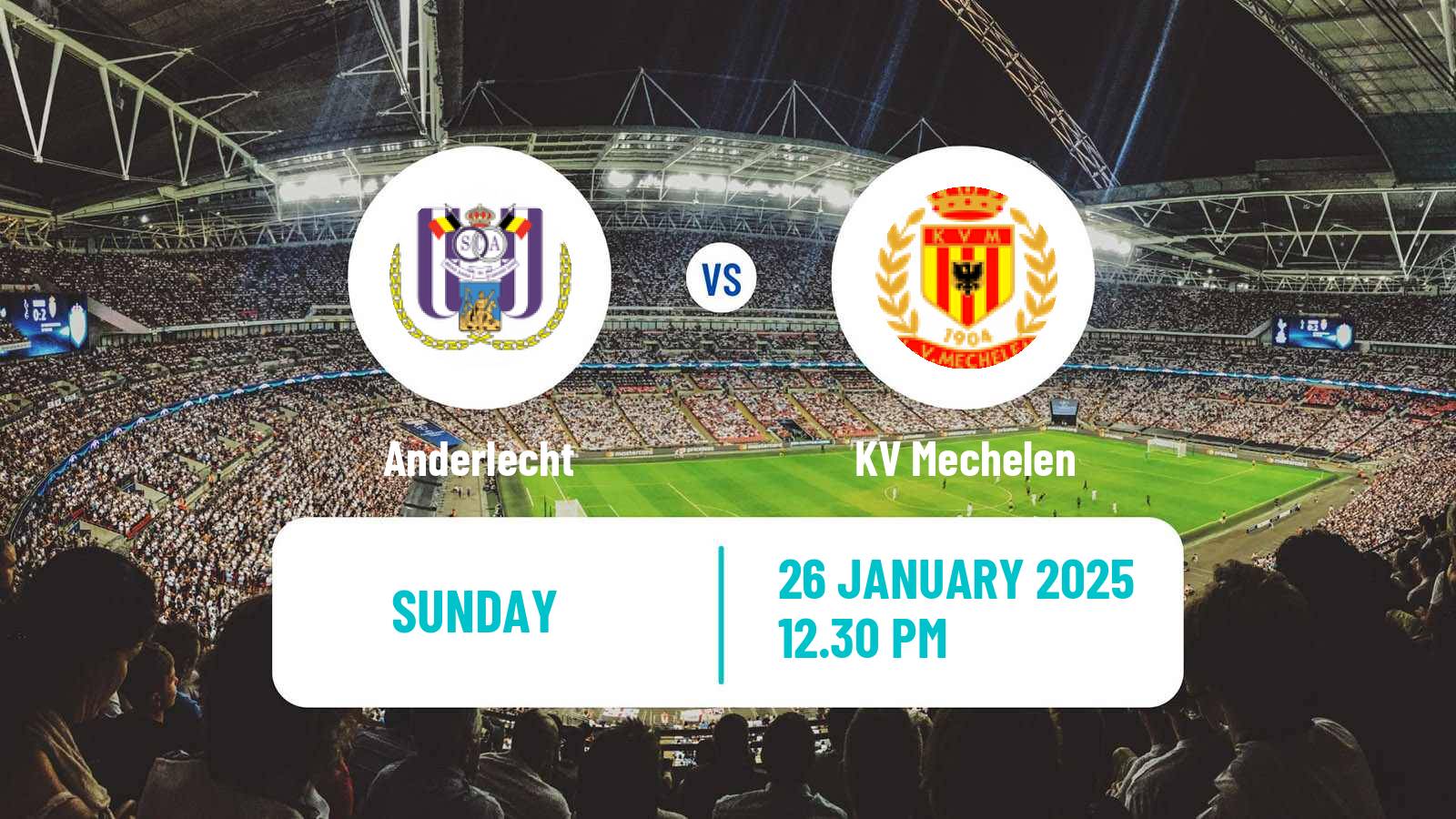 Football Belgian Jupiler Pro League Anderlecht - KV Mechelen