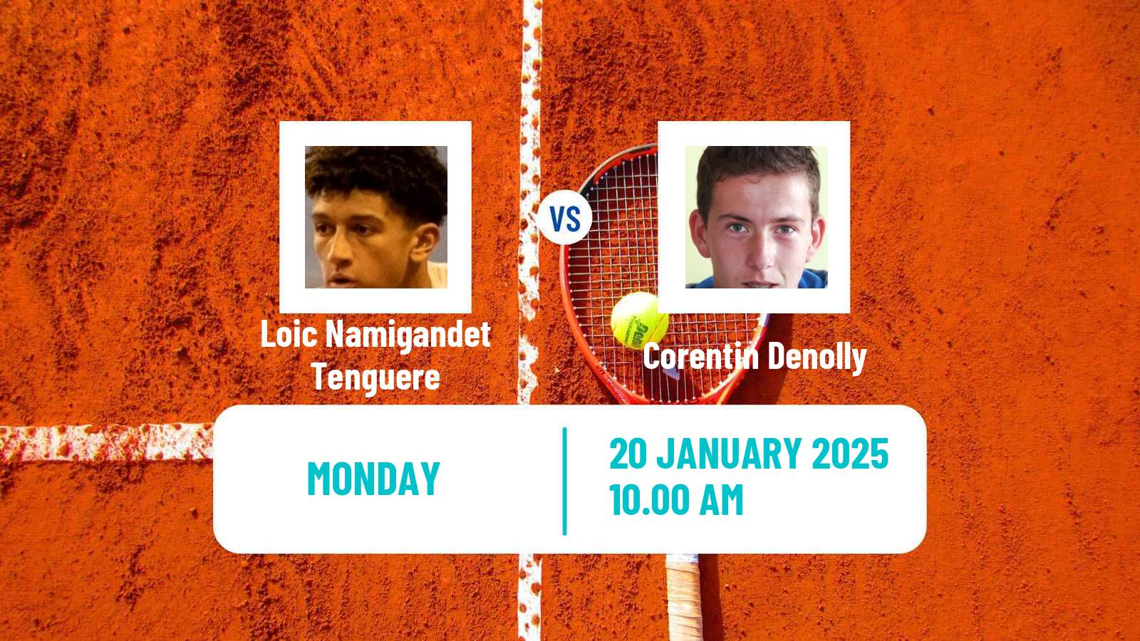Tennis Quimper Challenger Men Loic Namigandet Tenguere - Corentin Denolly