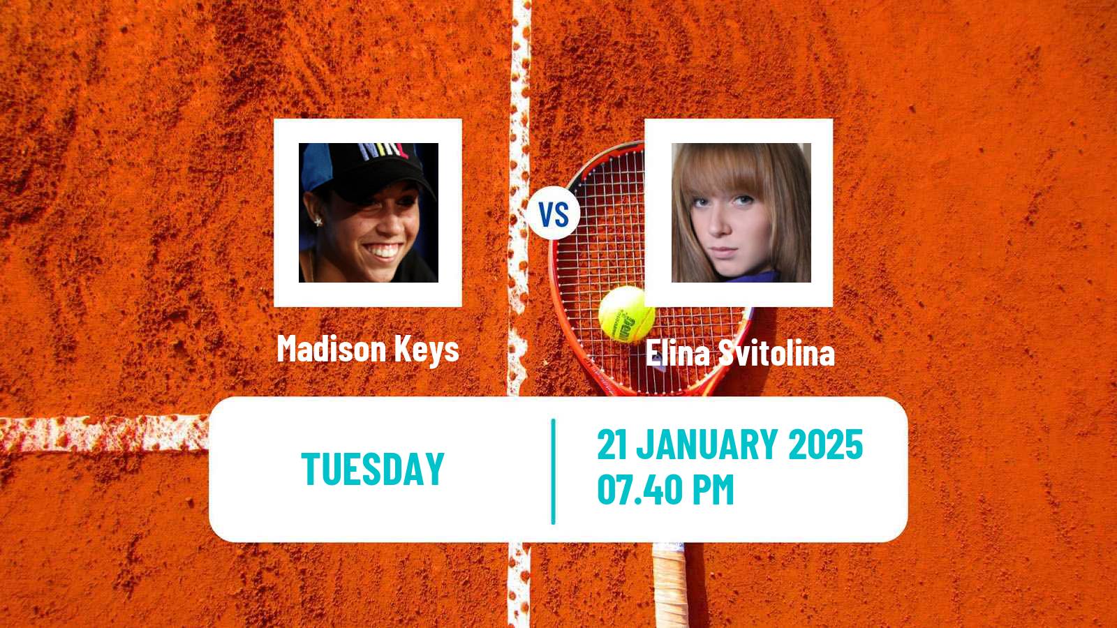 Tennis WTA Australian Open Madison Keys - Elina Svitolina