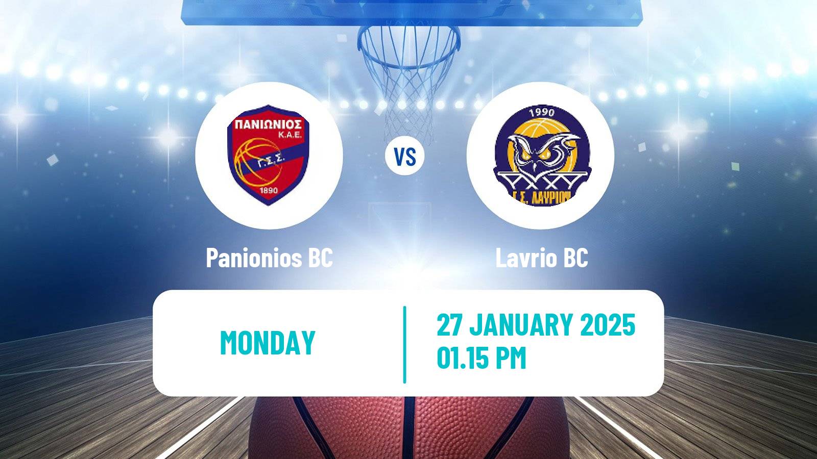 Basketball Greek Basket League A1 Panionios - Lavrio
