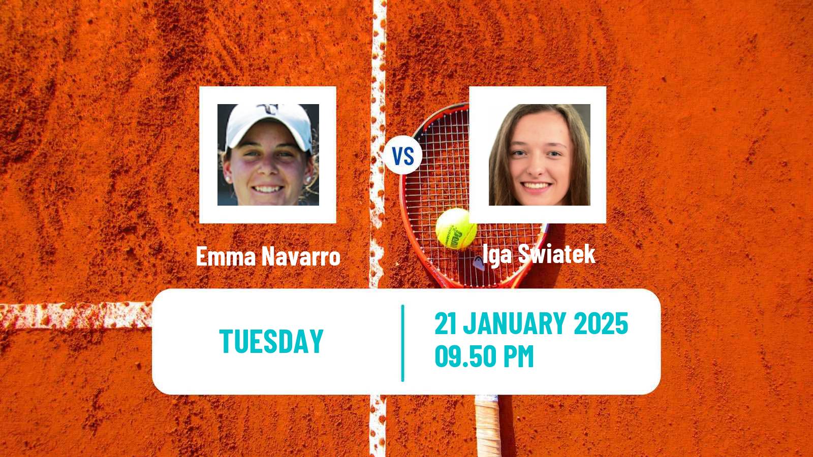 Tennis WTA Australian Open Emma Navarro - Iga Swiatek