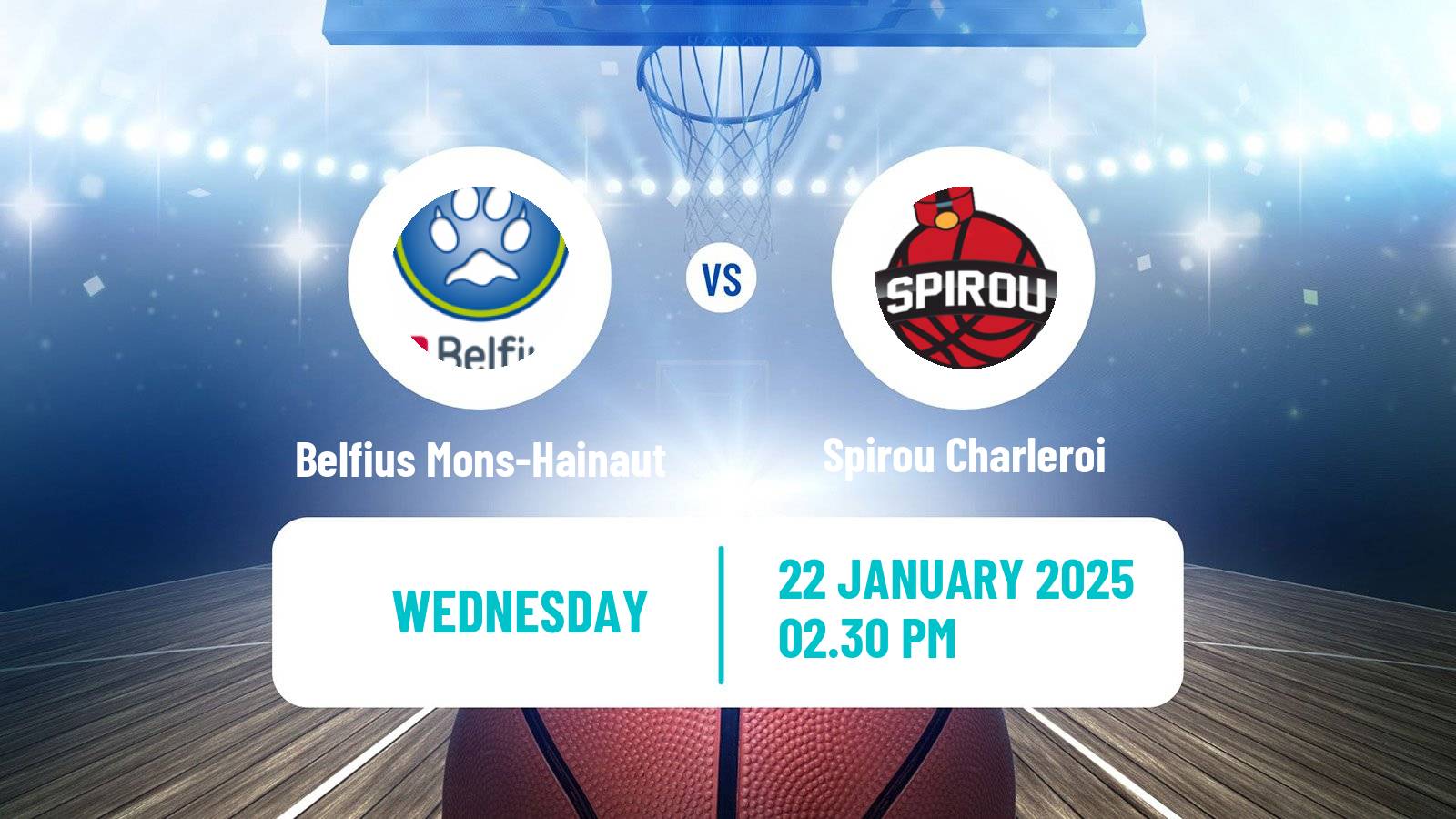 Basketball BNXT League Belfius Mons-Hainaut - Spirou Charleroi