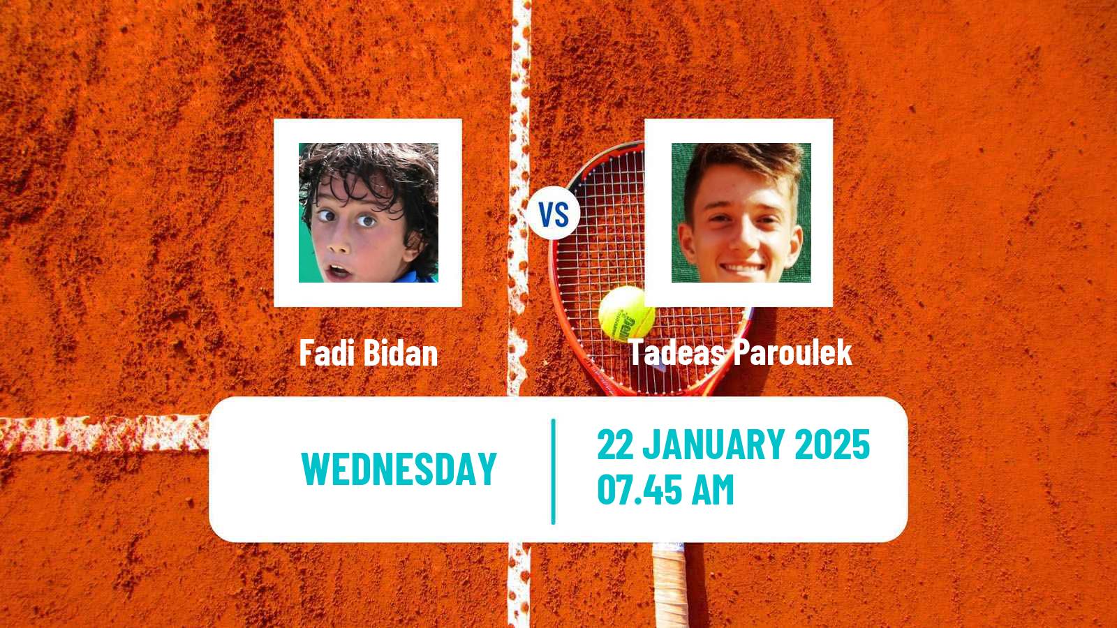 Tennis ITF M15 Monastir 3 Men Fadi Bidan - Tadeas Paroulek