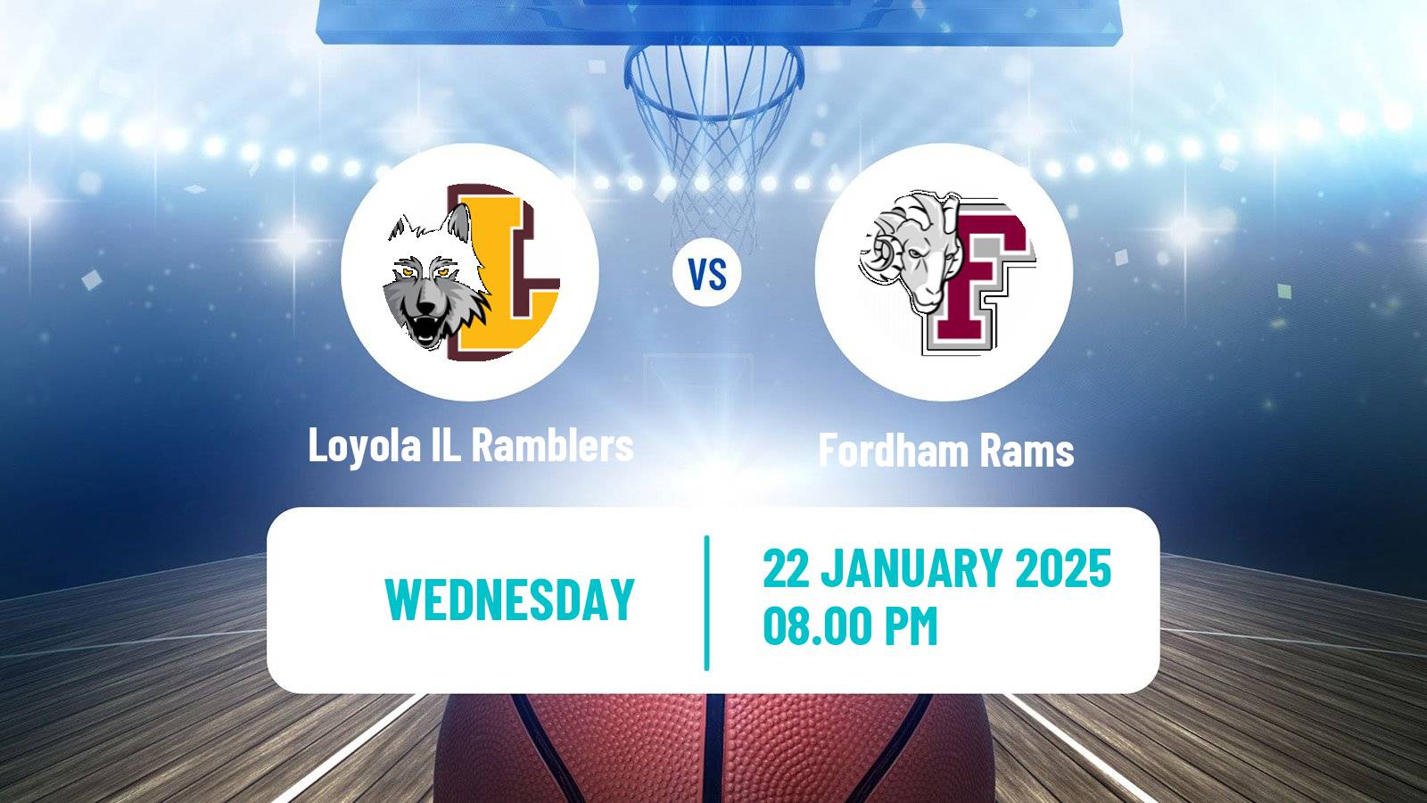 Basketball NCAA College Basketball Loyola IL Ramblers - Fordham Rams
