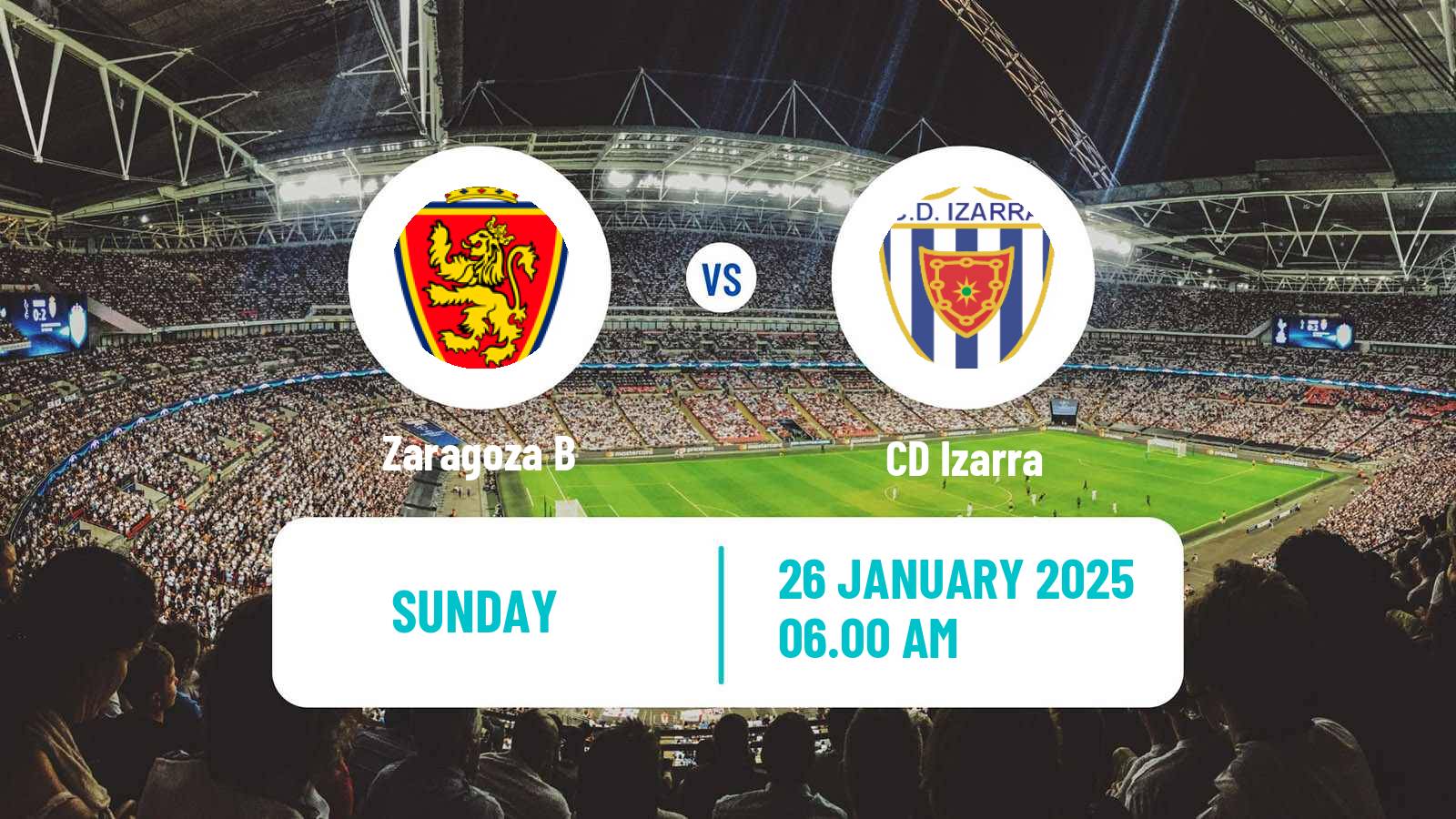 Soccer Spanish Segunda RFEF - Group 2 Zaragoza B - Izarra
