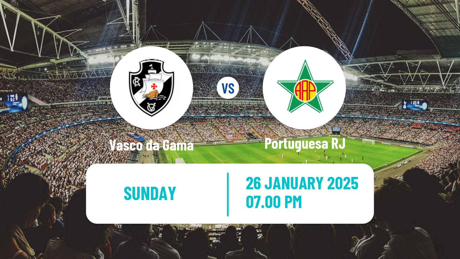 Football Brazilian Campeonato Carioca Vasco da Gama - Portuguesa RJ