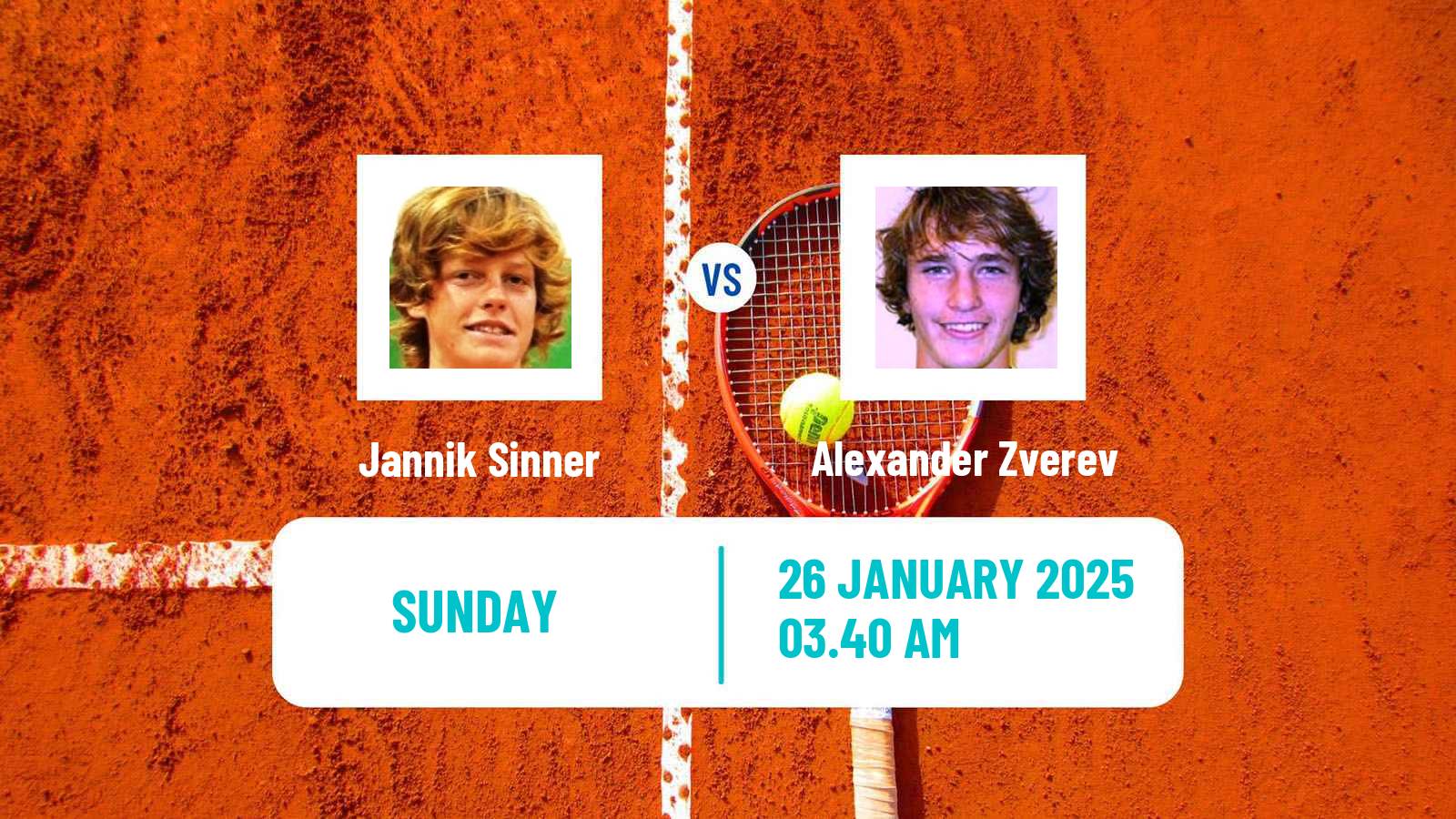 Tennis ATP Australian Open Jannik Sinner - Alexander Zverev