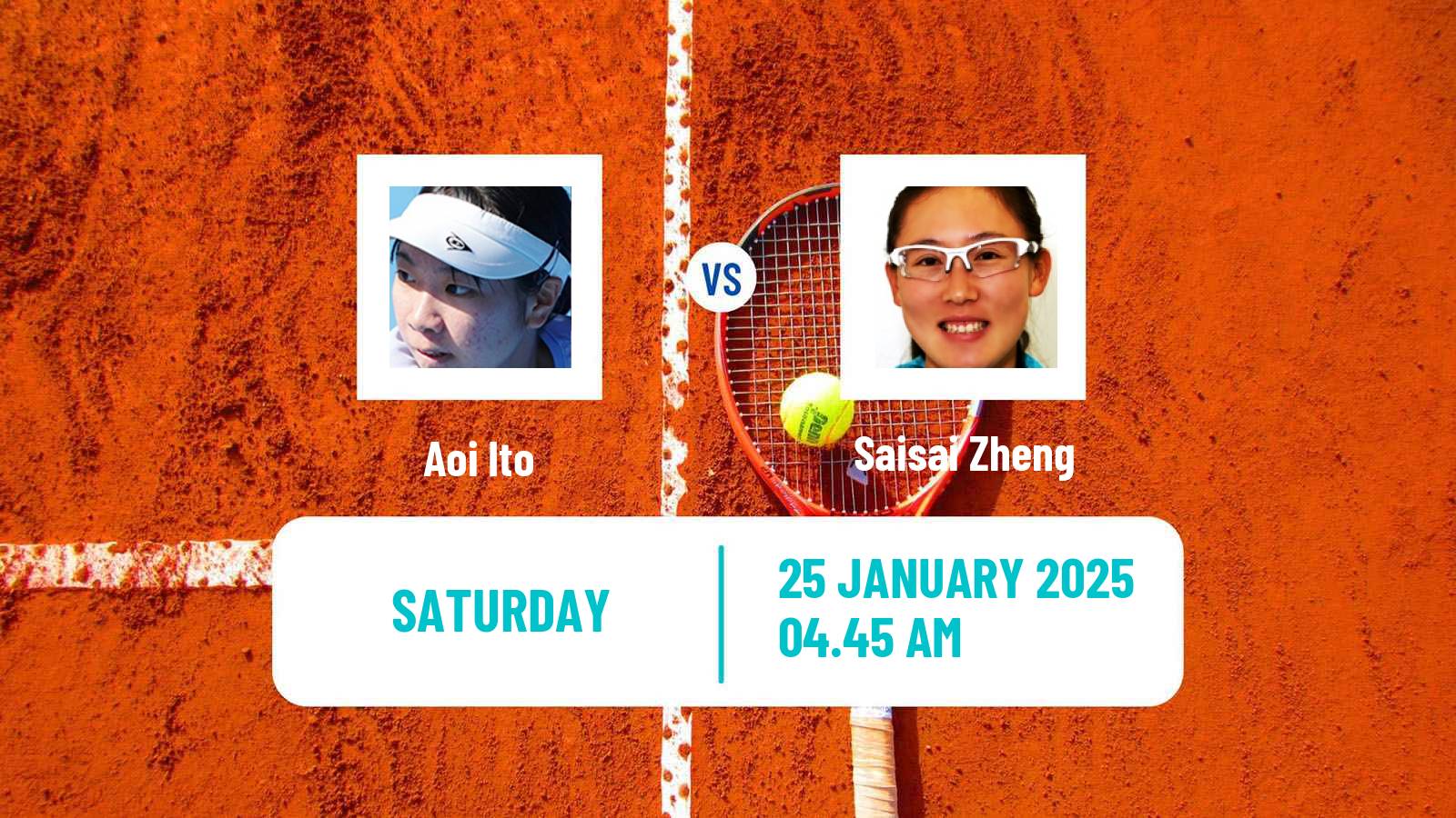 Tennis WTA Singapore Aoi Ito - Saisai Zheng