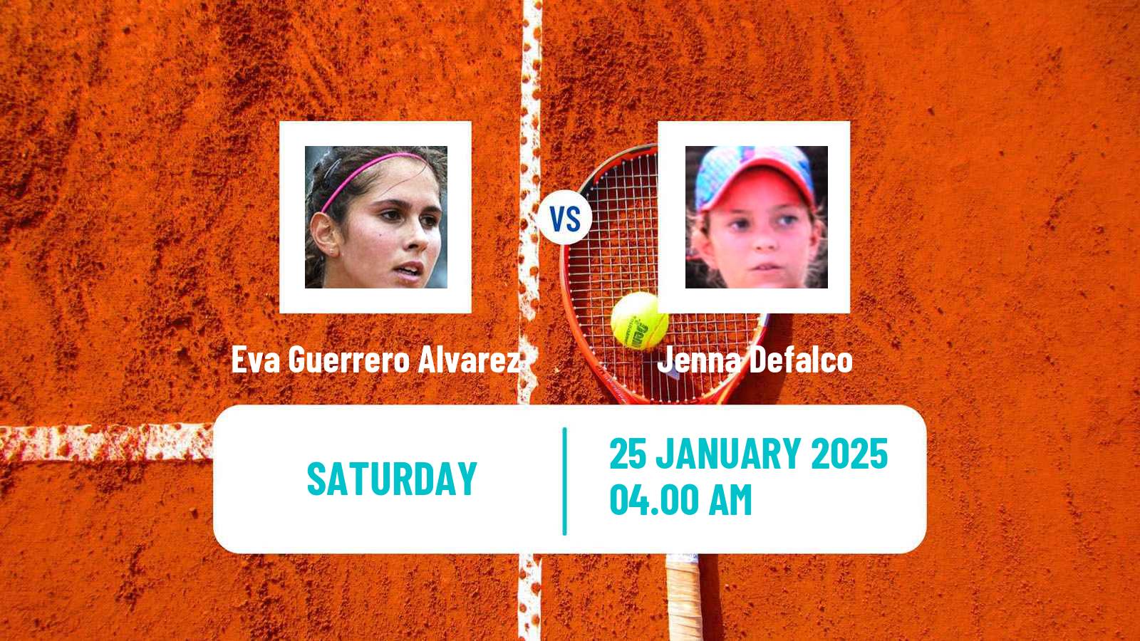 Tennis ITF W15 Monastir 3 Women Eva Guerrero Alvarez - Jenna Defalco
