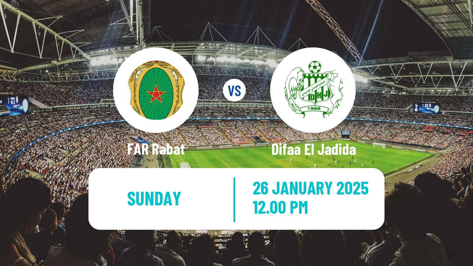 Football Moroccan Botola FAR Rabat - Difaa El Jadida