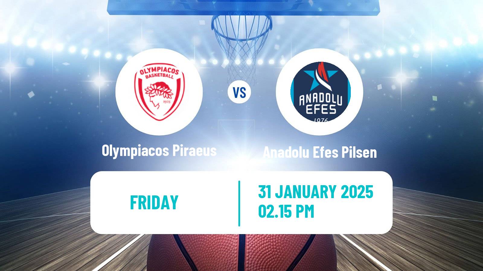 Basketball Euroleague Olympiacos Piraeus - Anadolu Efes Pilsen