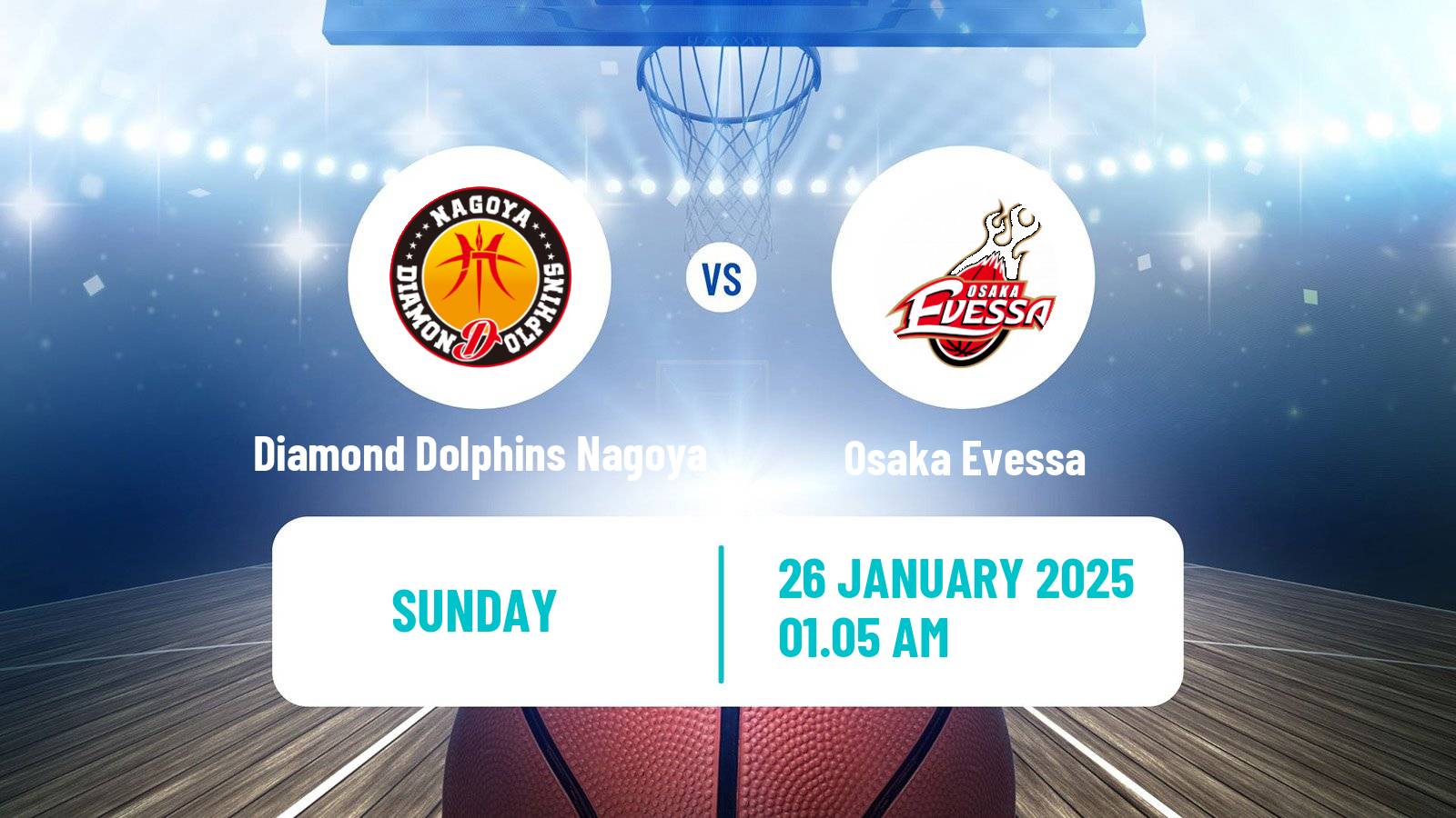 Basketball BJ League Diamond Dolphins Nagoya - Osaka Evessa