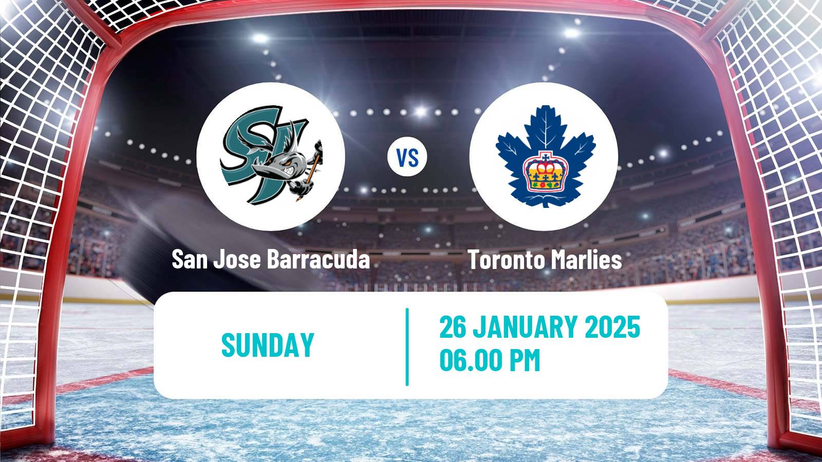Hockey AHL San Jose Barracuda - Toronto Marlies
