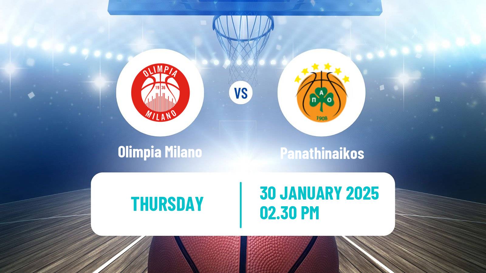 Basketball Euroleague Olimpia Milano - Panathinaikos