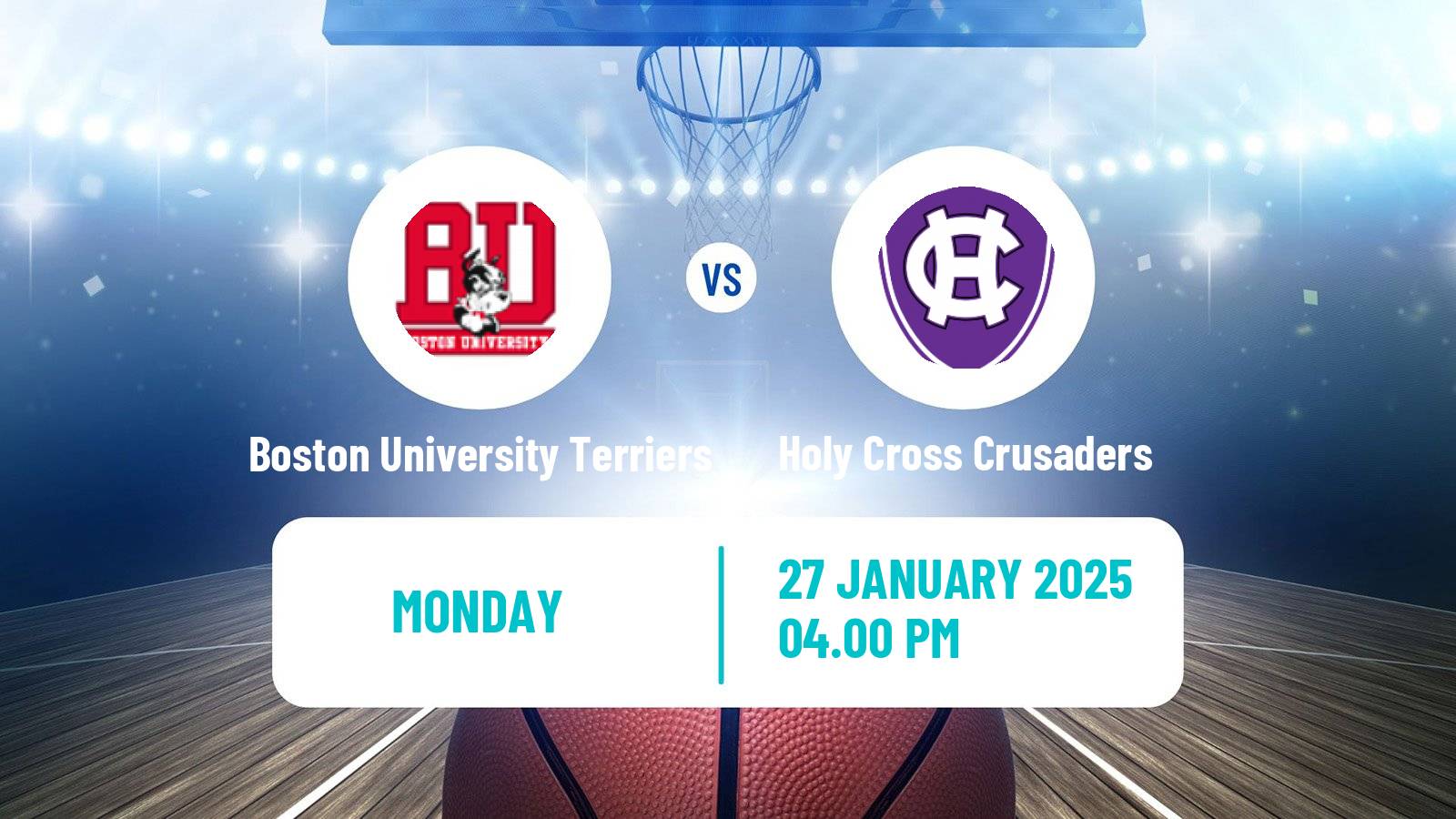 Basketball NCAA College Basketball Women Boston University Terriers - Holy Cross Crusaders