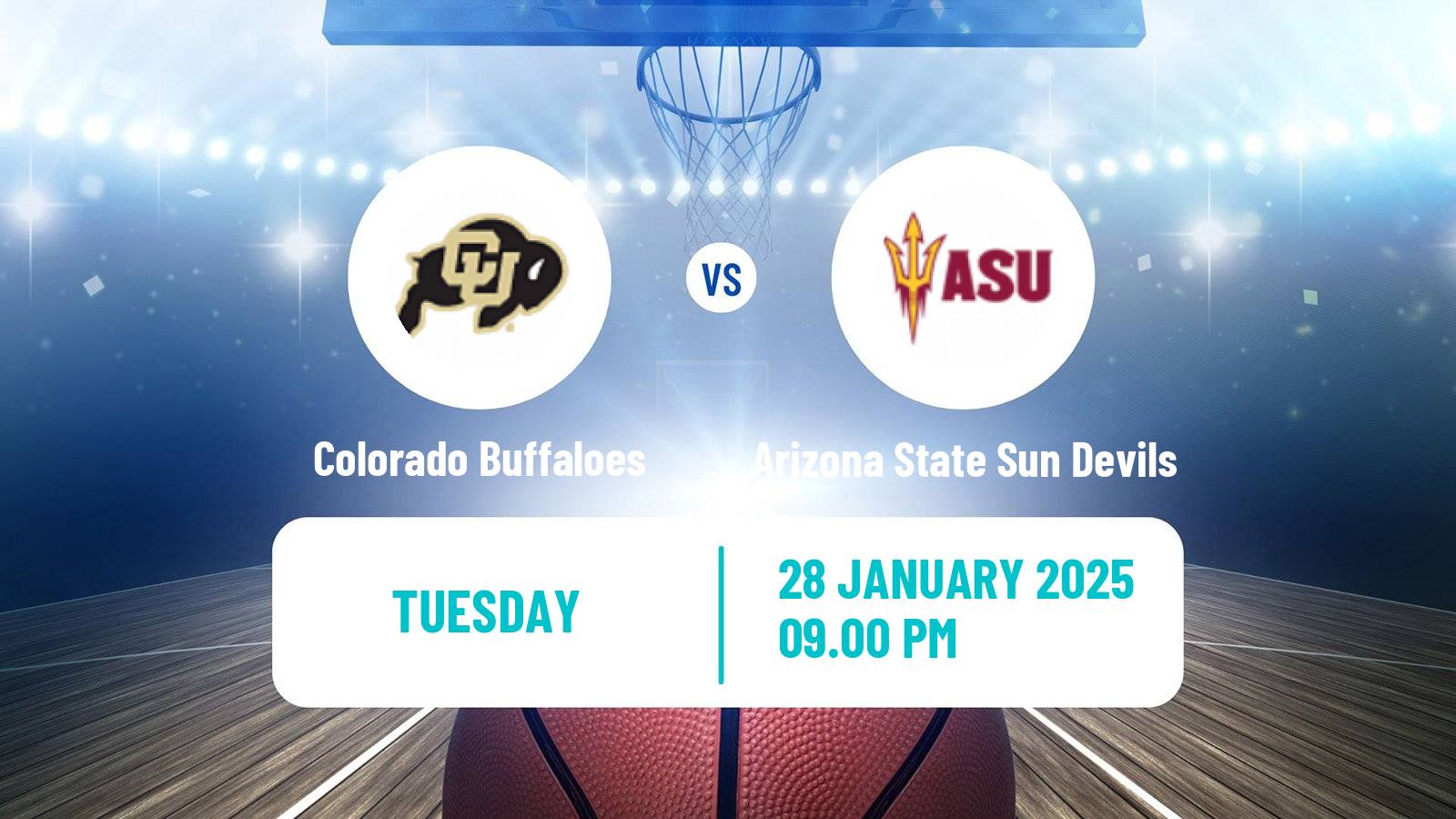 Basketball NCAA College Basketball Colorado Buffaloes - Arizona State Sun Devils