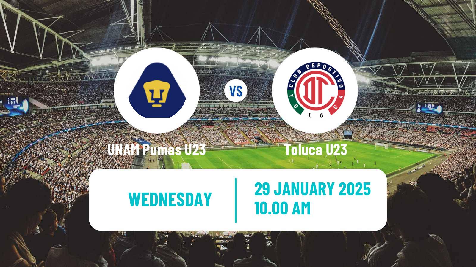 Football Mexican Liga MX U23 UNAM Pumas U23 - Toluca U23
