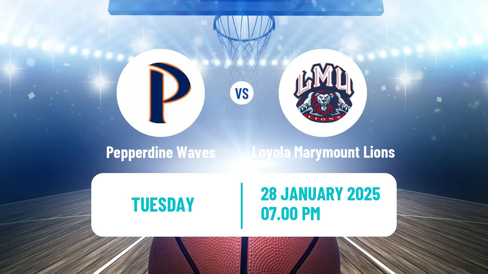 Basketball NCAA College Basketball Women Pepperdine Waves - Loyola Marymount Lions