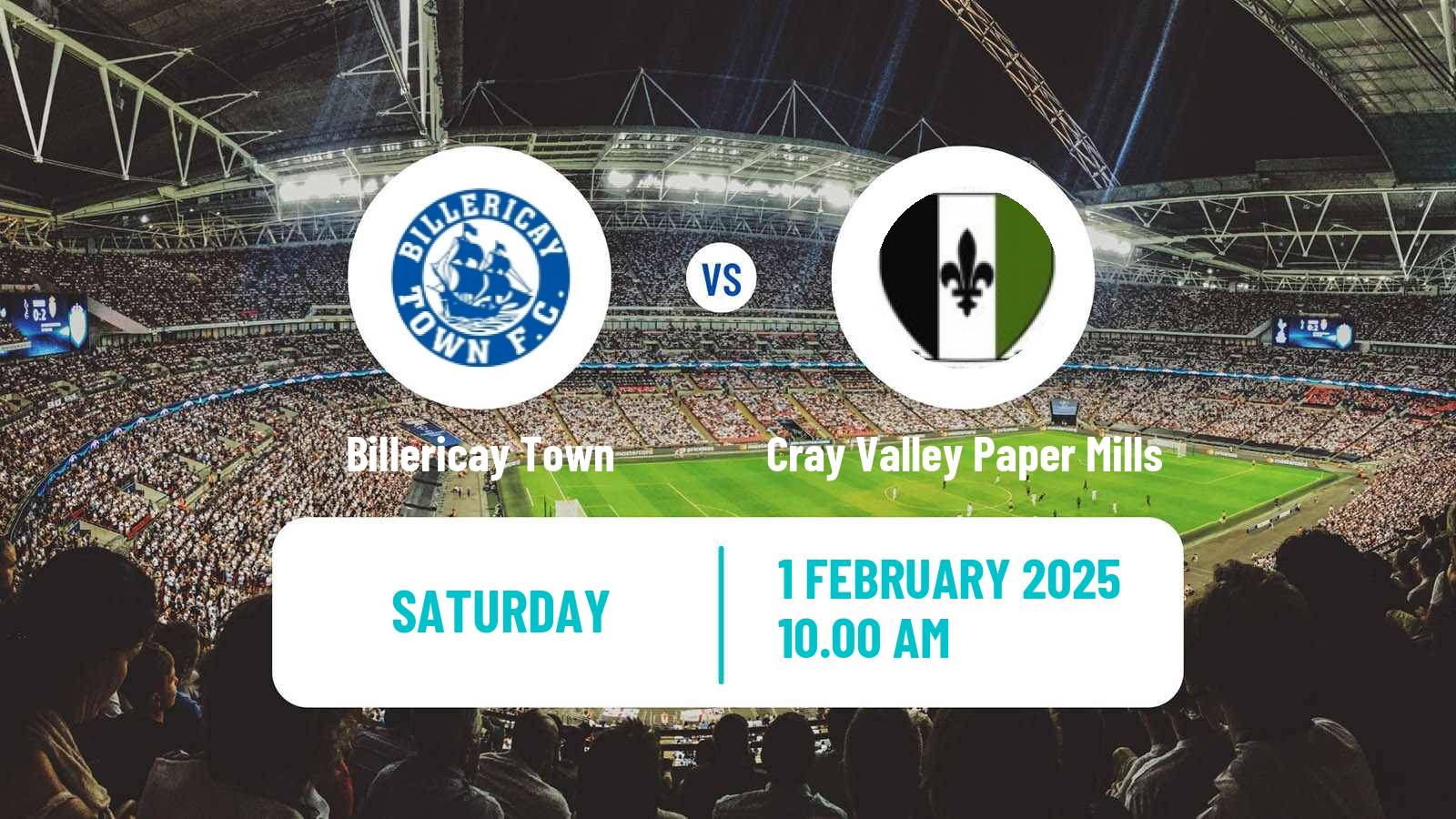 Football English Isthmian League Premier Division Billericay Town - Cray Valley Paper Mills