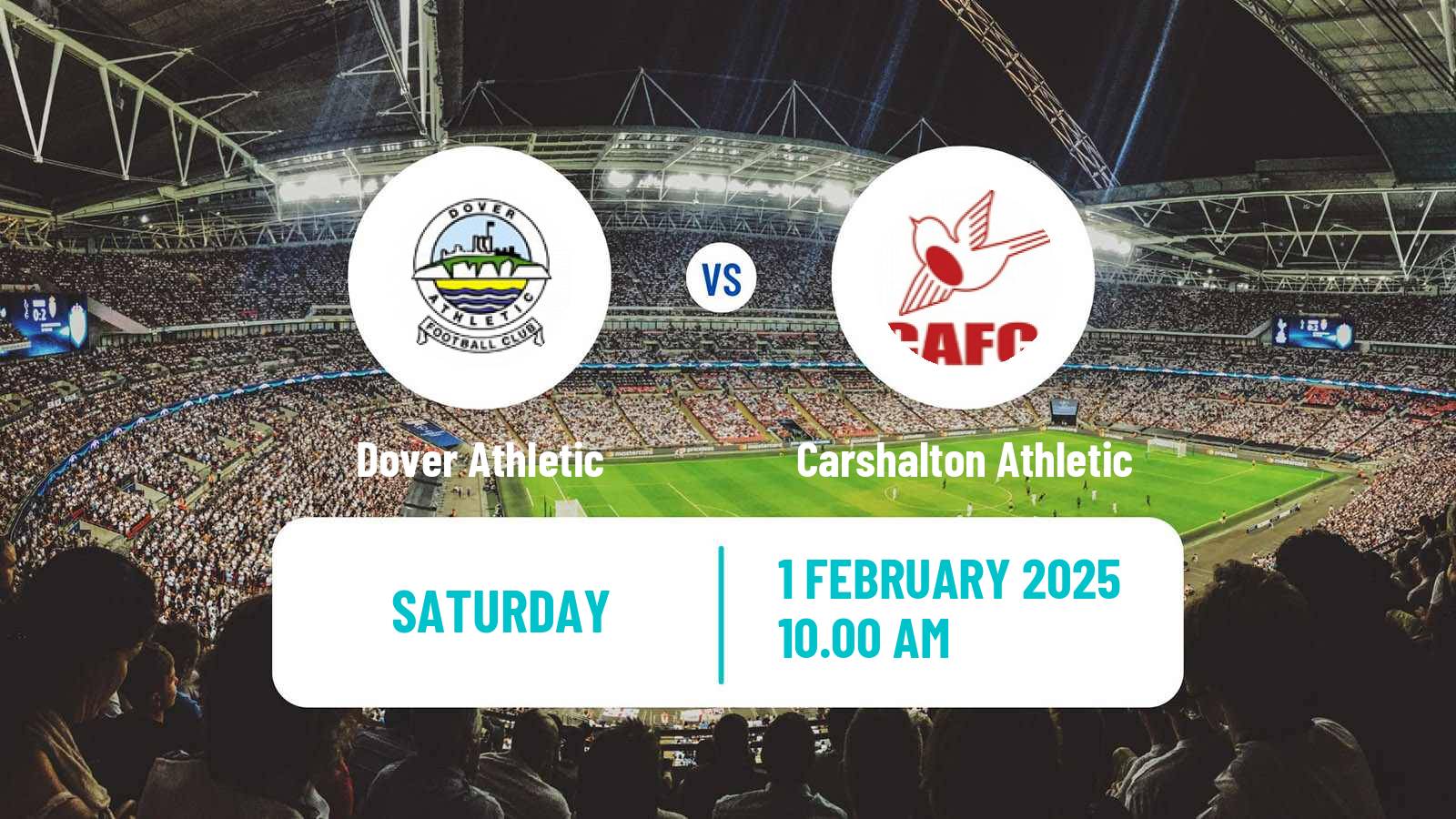 Football English Isthmian League Premier Division Dover Athletic - Carshalton Athletic