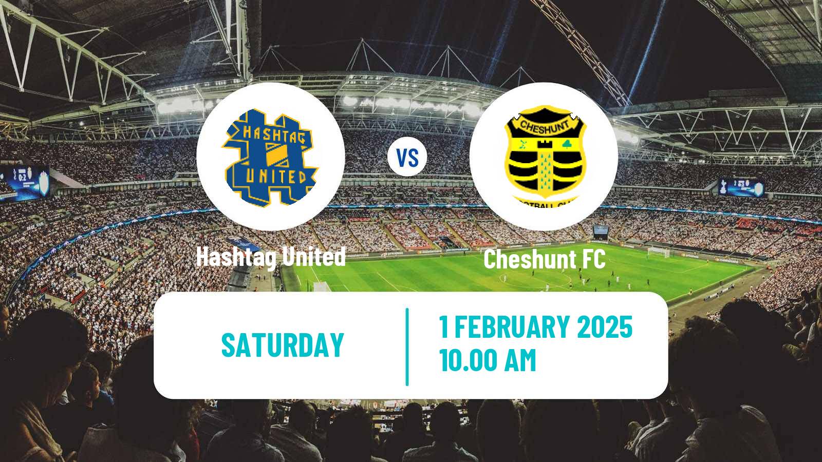 Soccer English Isthmian League Premier Division Hashtag United - Cheshunt