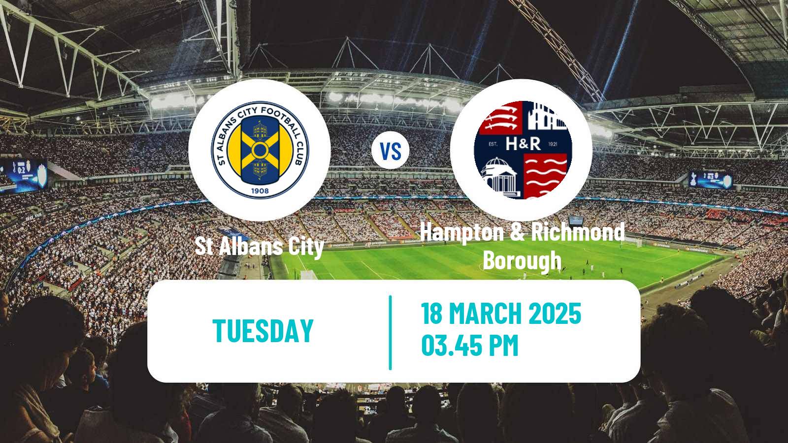 Soccer English National League South St Albans City - Hampton & Richmond Borough