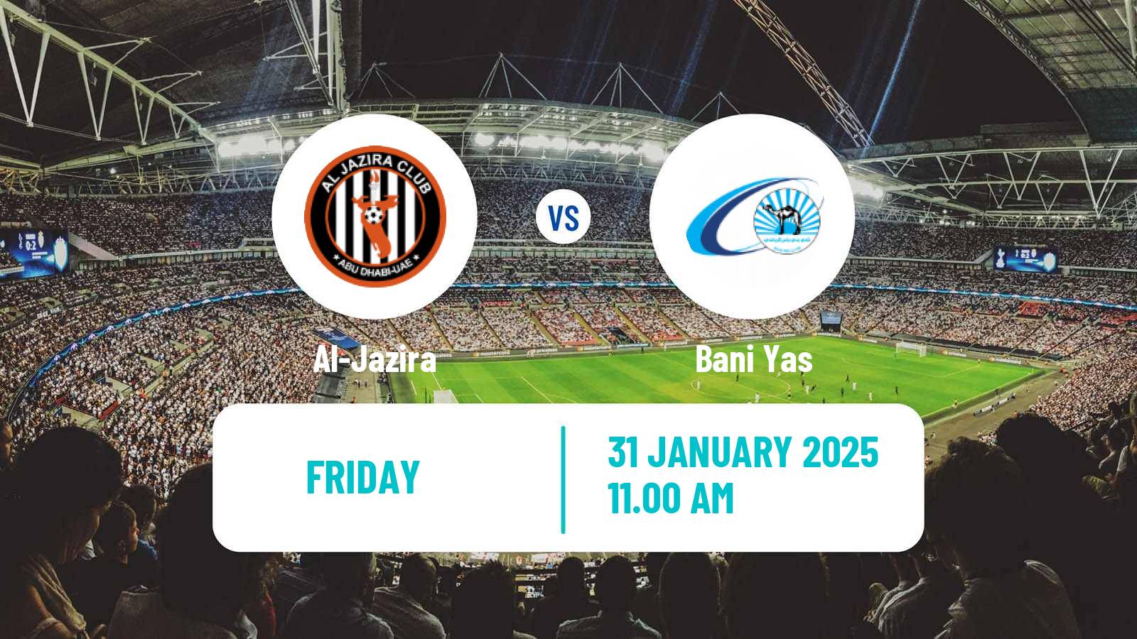 Soccer UAE Football League Al-Jazira - Bani Yas